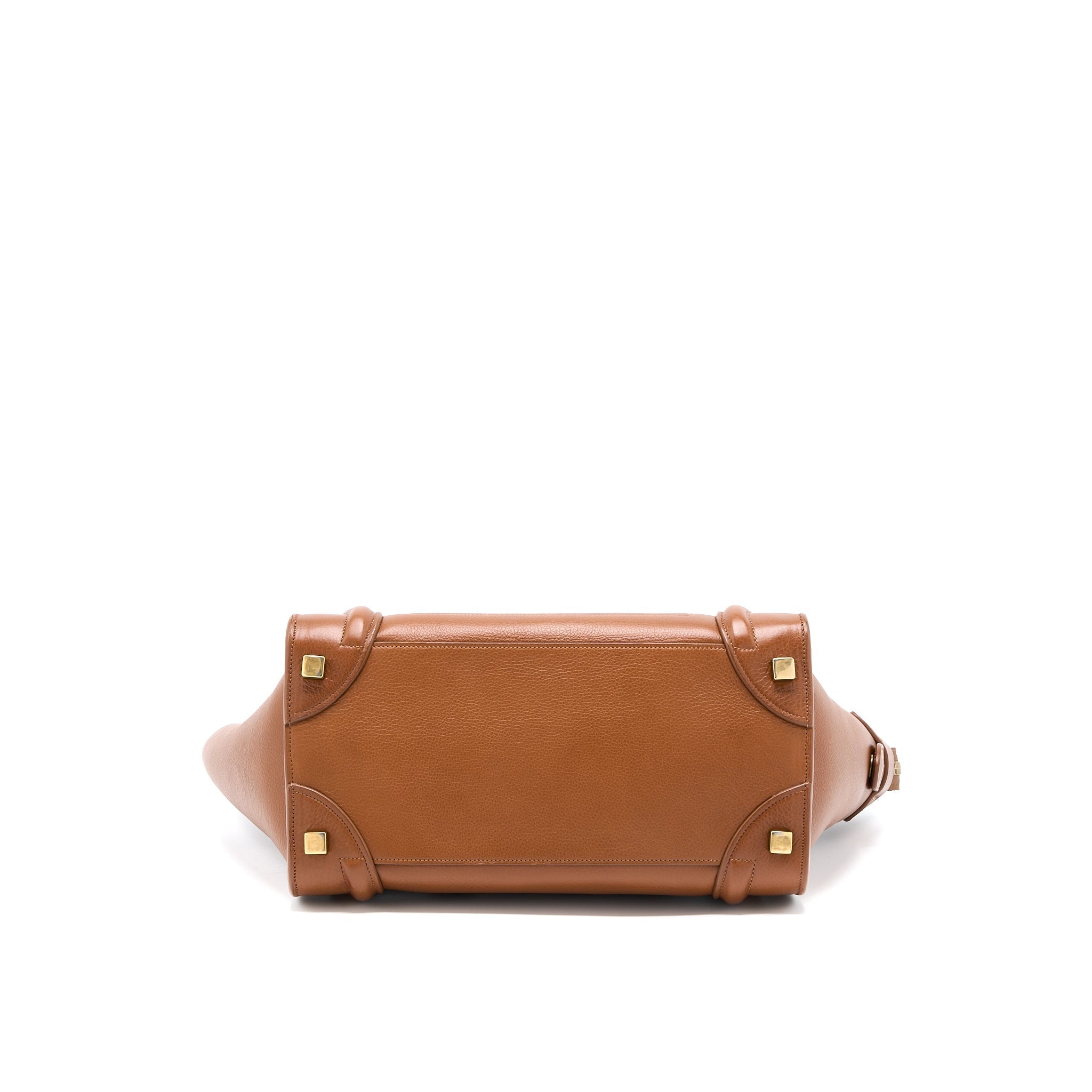 CELINE MICRO LUGGAGE BAG CALFSKIN BROWN GHW