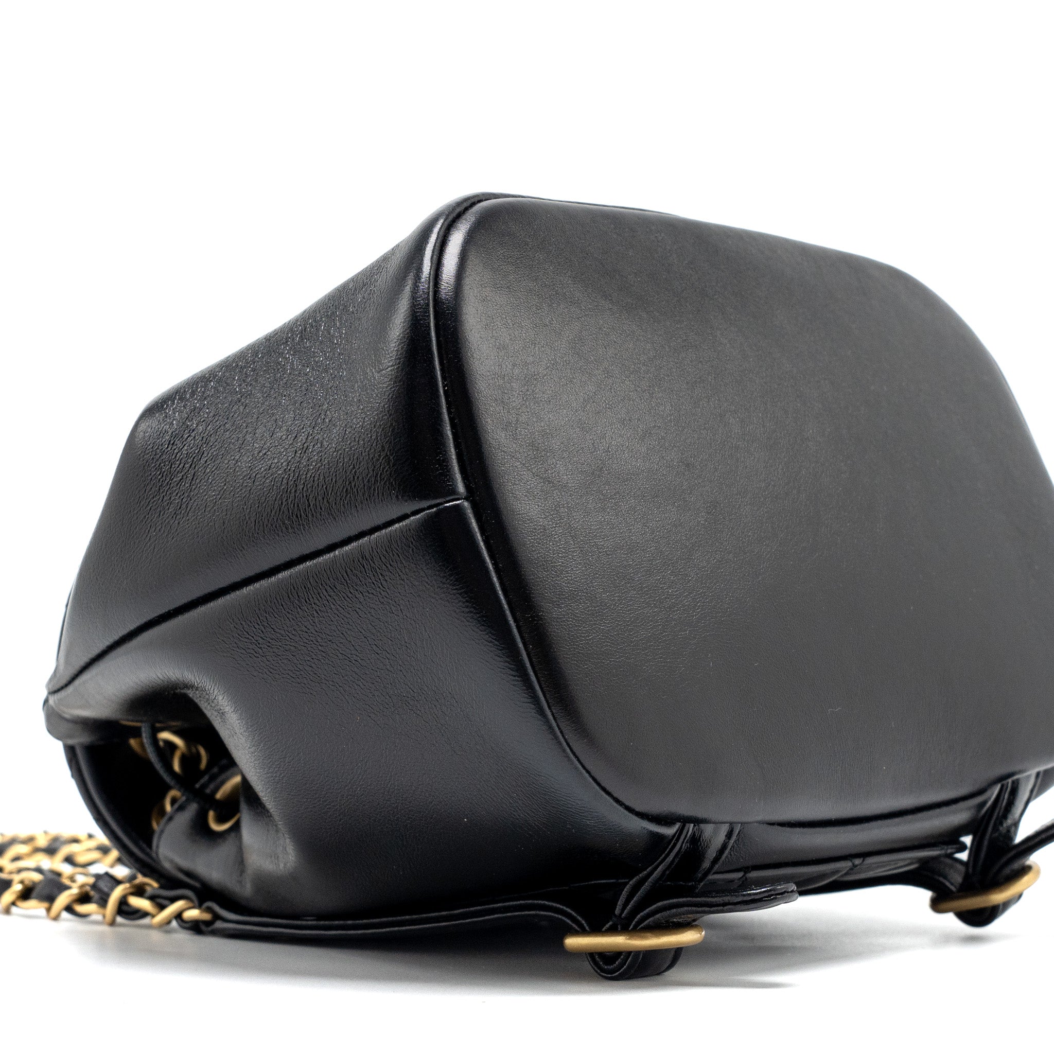 CHANEL 23K MINI BACKPACK LAMBSKIN BLACK GHW (MICROCHIP)