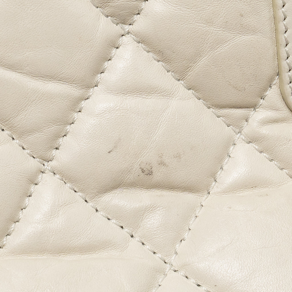 CHANEL COCOON TRAVEL TOTE BAG CALFSKIN WHITE SHW