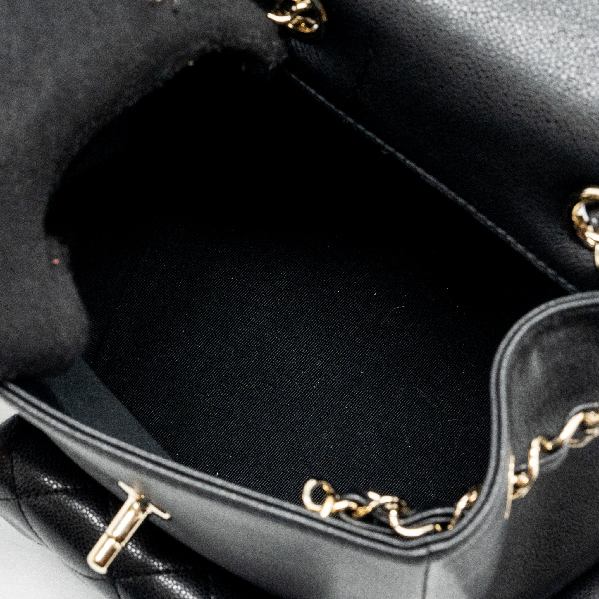 CHANEL 23K TRIPLE POCKET BACKPACK CAVIAR BLACK LGHW (MICROCHIP)