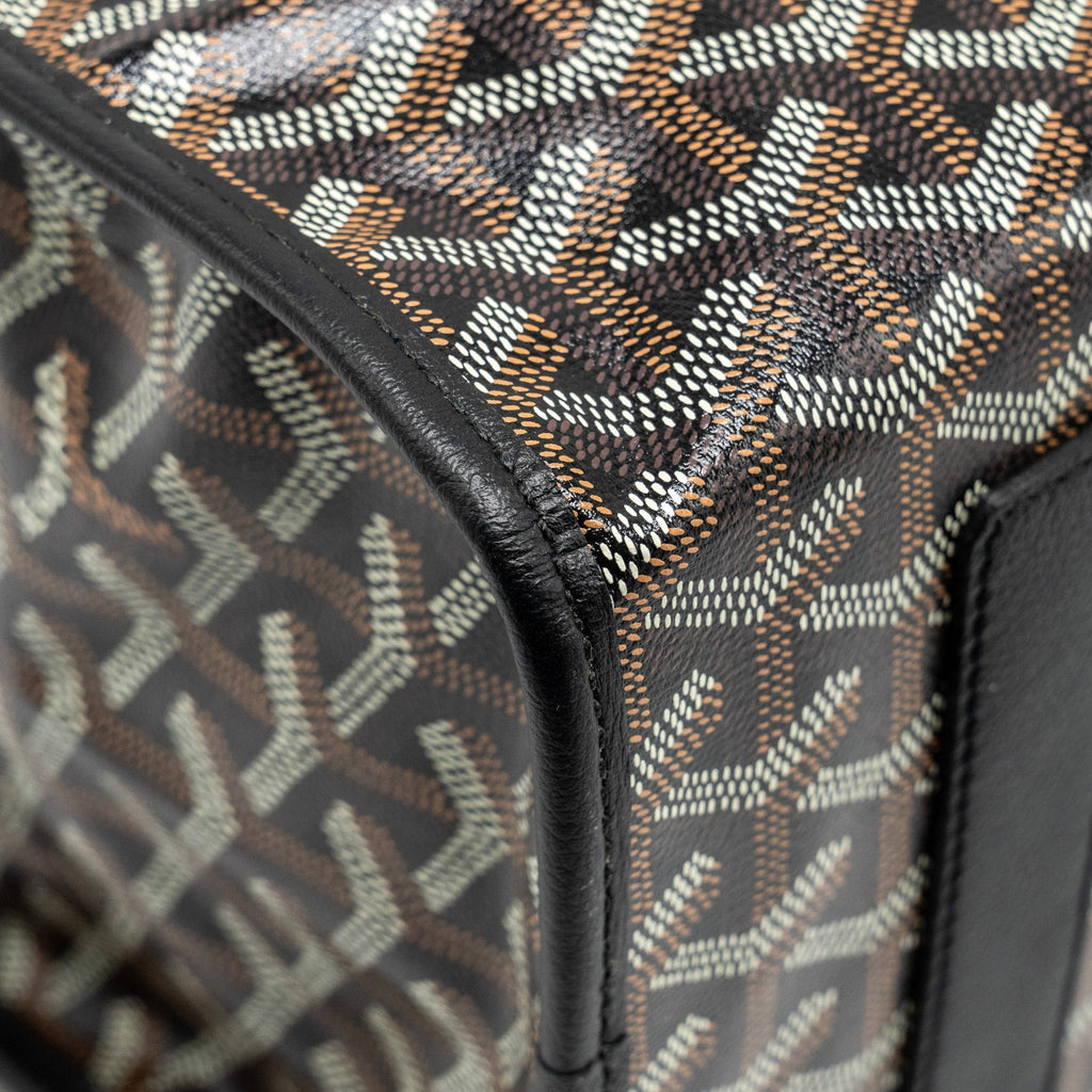 GOYARD SAINT LEGER BACKPACK GOYARDLINE CANVAS BLACK SHW