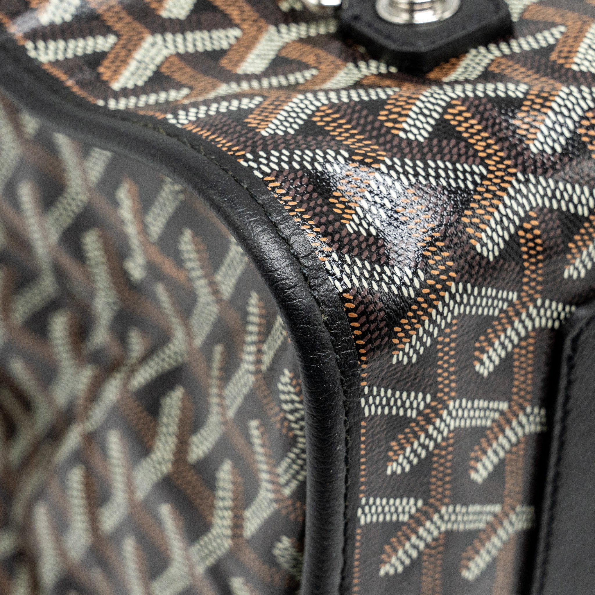 GOYARD SAINT LEGER BACKPACK GOYARDLINE CANVAS BLACK SHW