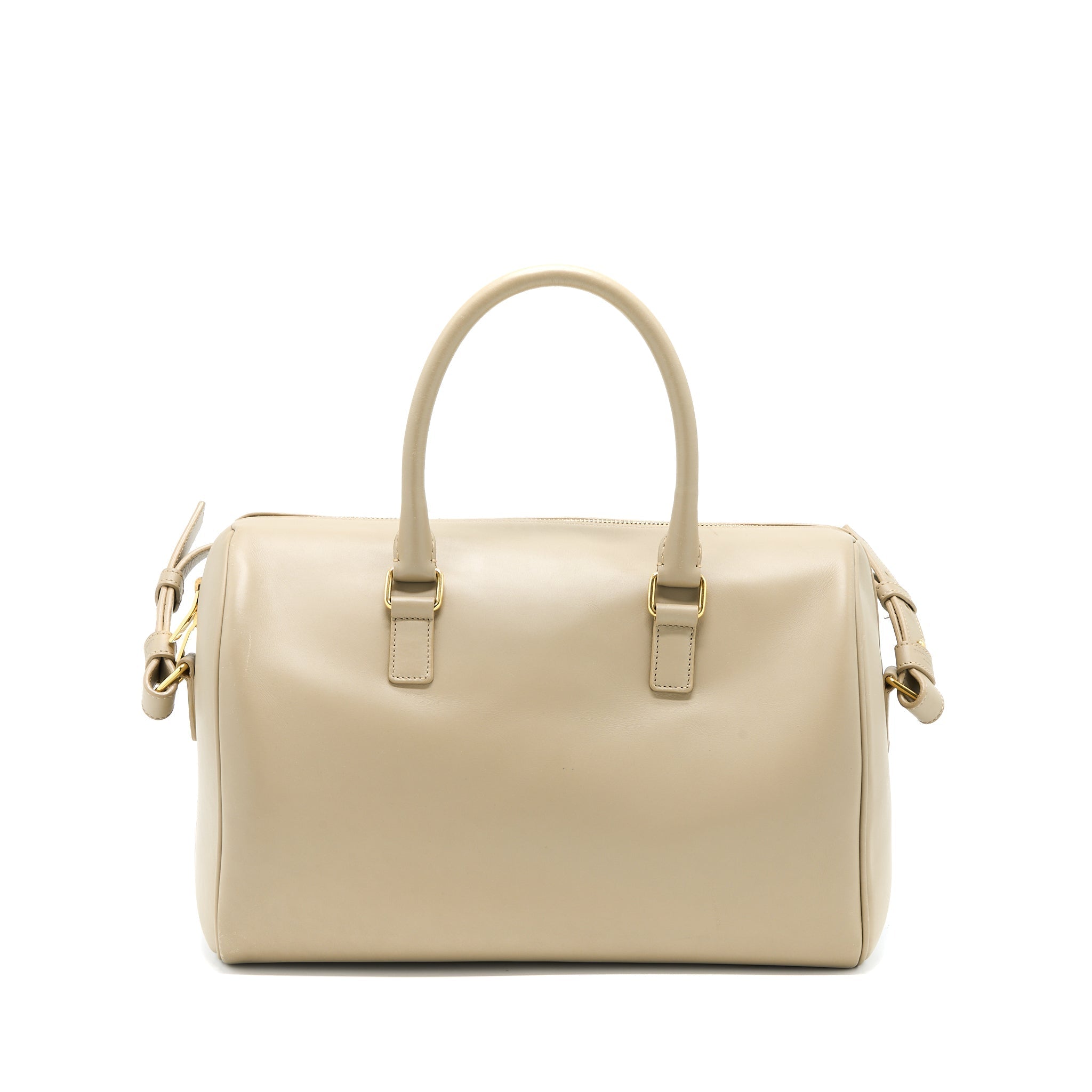 SAINT LAURENT DUFFLE BAG CALFSKIN LIGHT GREY GHW