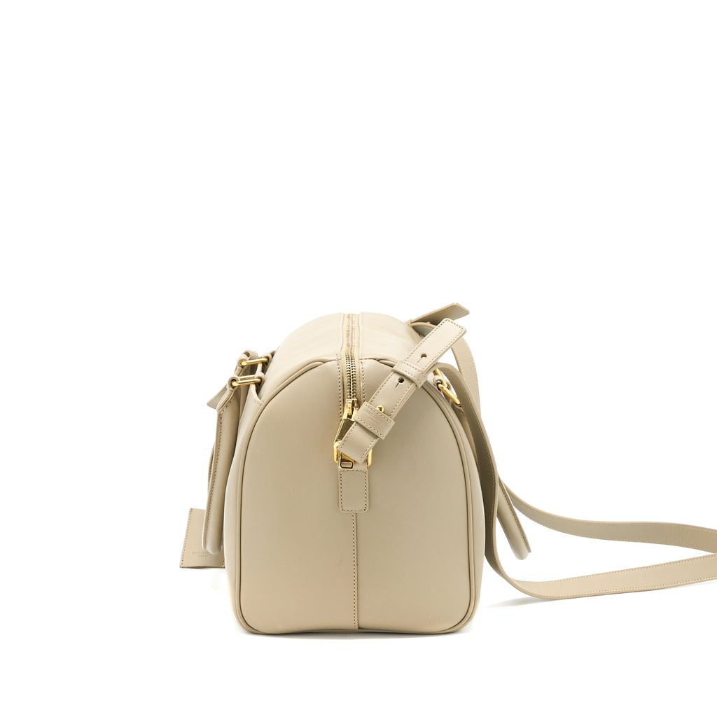 SAINT LAURENT DUFFLE BAG CALFSKIN LIGHT GREY GHW