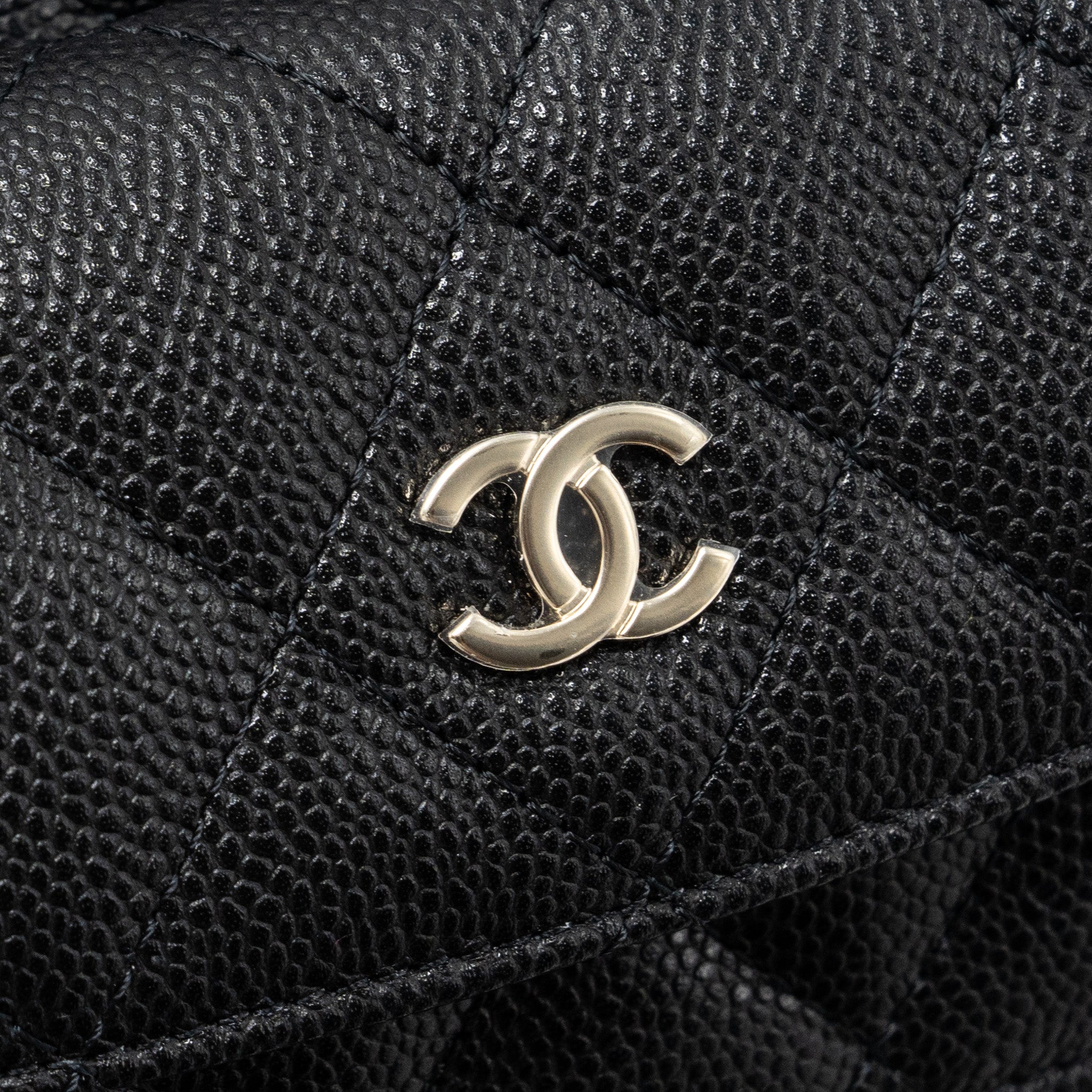 CHANEL 24C MINI BACKPACK / CROSSBODY BAG CAVIAR BLACK LGHW (MICROCHIP)