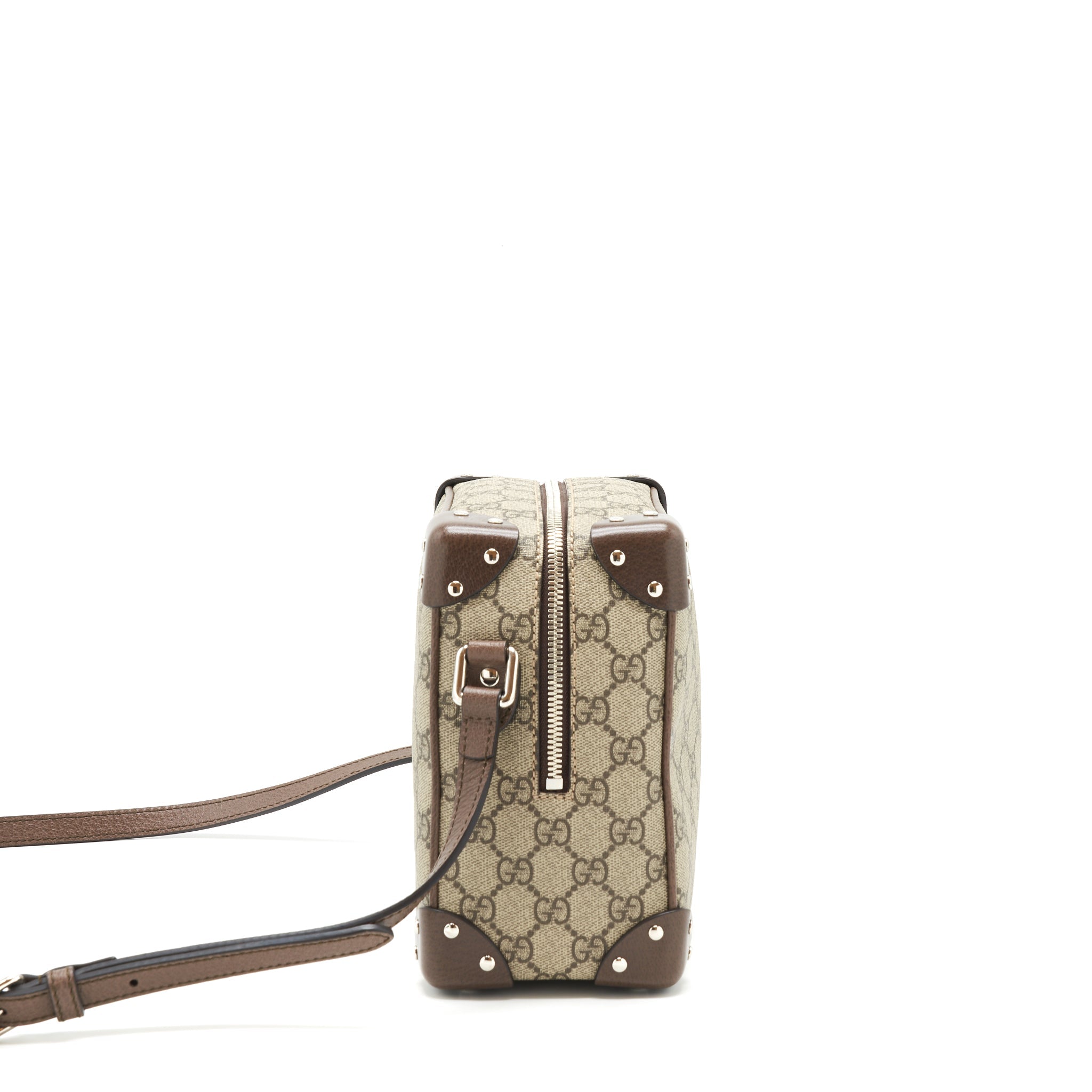 GUCCI SMALL SUPREME LUGGAGE CROSS BODY BAG