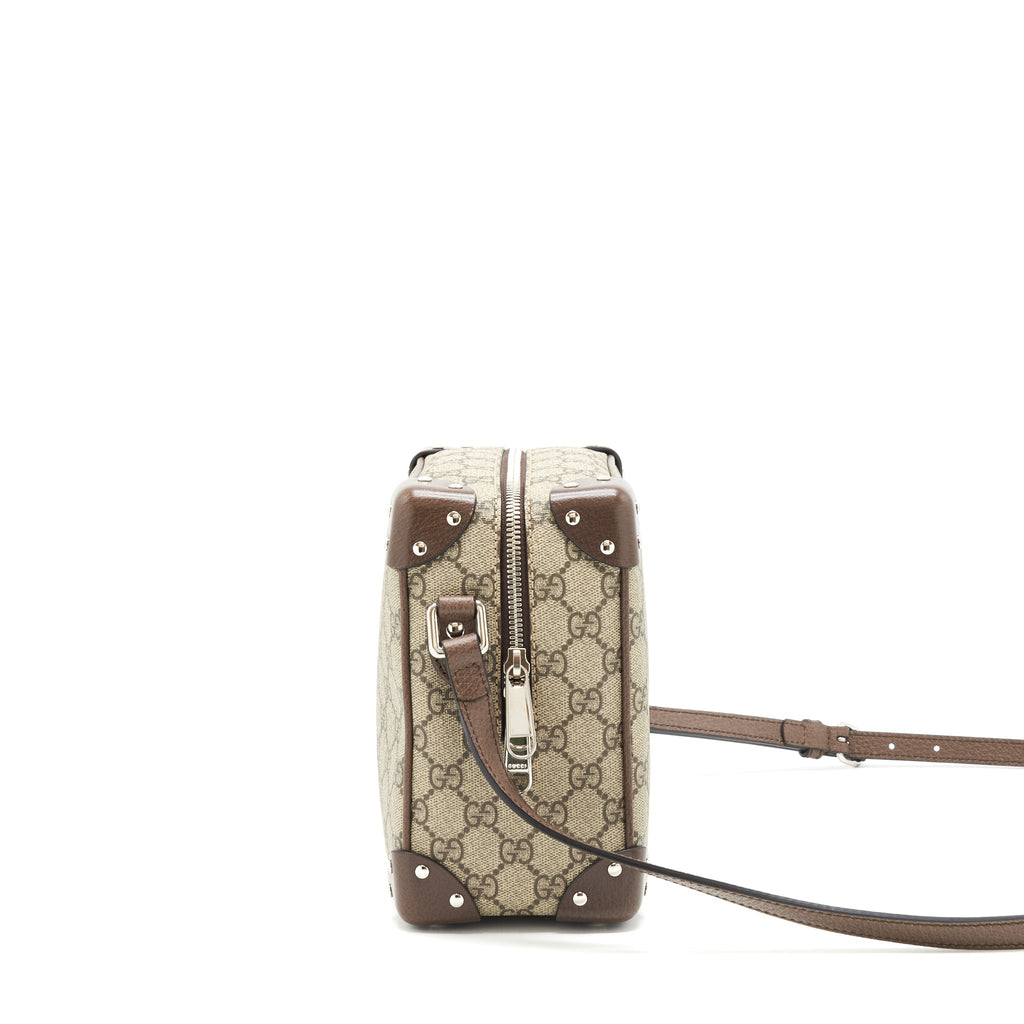 GUCCI SMALL SUPREME LUGGAGE CROSS BODY BAG