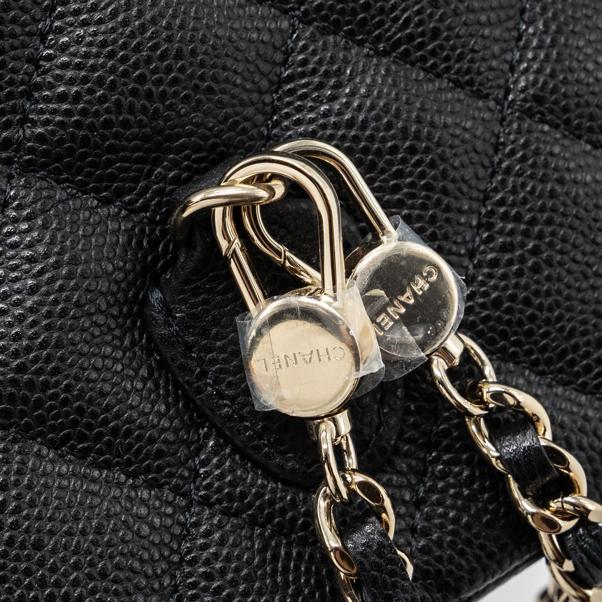 CHANEL 24C MINI BACKPACK / CROSSBODY BAG CAVIAR BLACK LGHW (MICROCHIP)