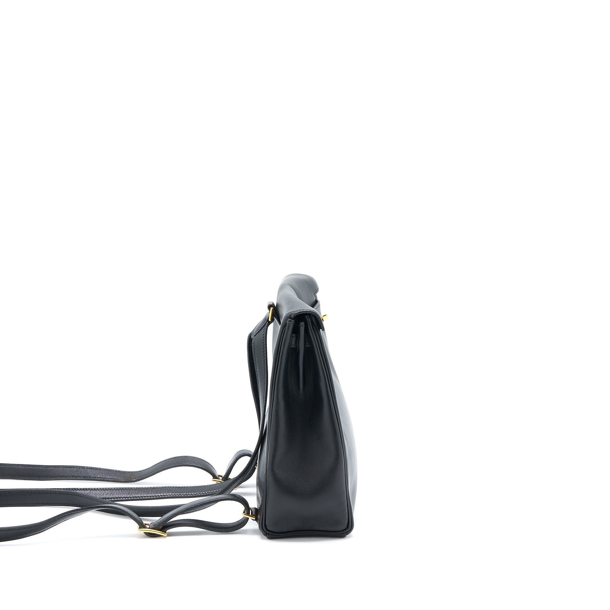 HERMES VINTAGE KELLY ADO BACKPACK 20CM SWIFT BLACK GHW