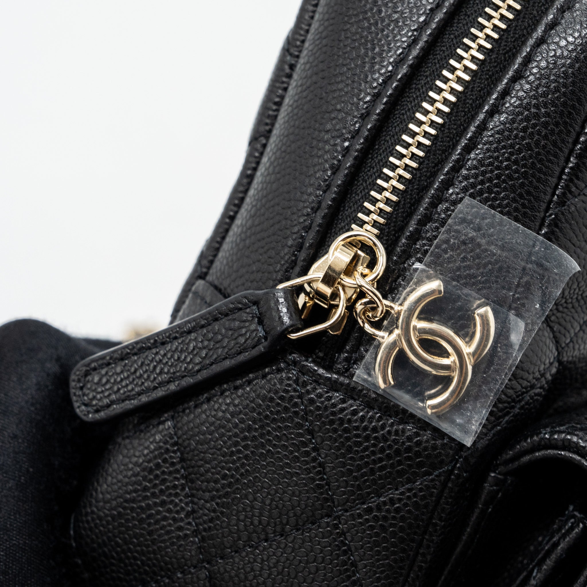 CHANEL 24C MINI BACKPACK / CROSSBODY BAG CAVIAR BLACK LGHW (MICROCHIP)