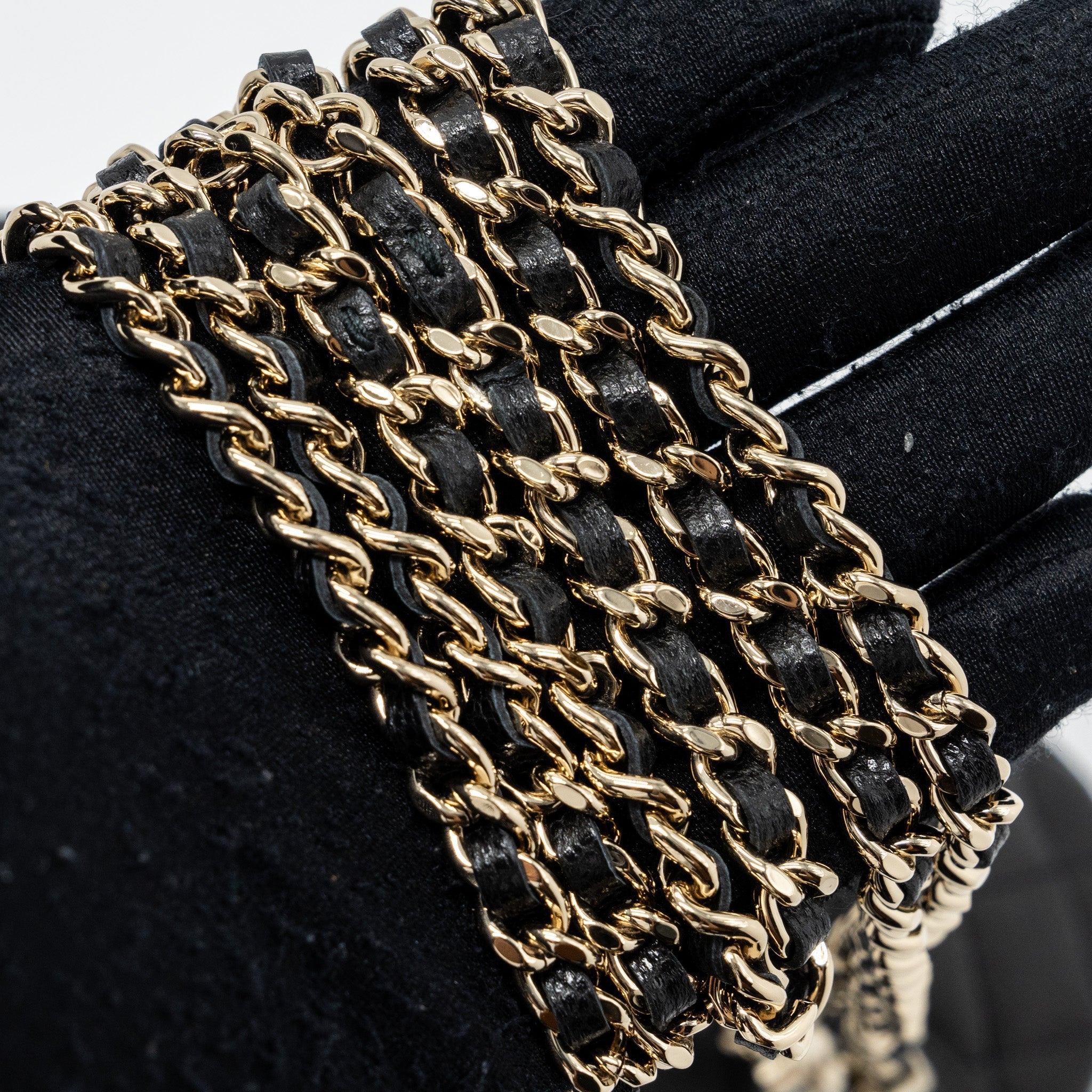 CHANEL 24C MINI BACKPACK / CROSSBODY BAG CAVIAR BLACK LGHW (MICROCHIP)