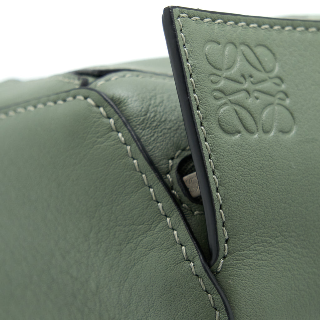 LOEWE MINI PUZZLE BUMBAG CALFSKIN DARK SAGE SHW