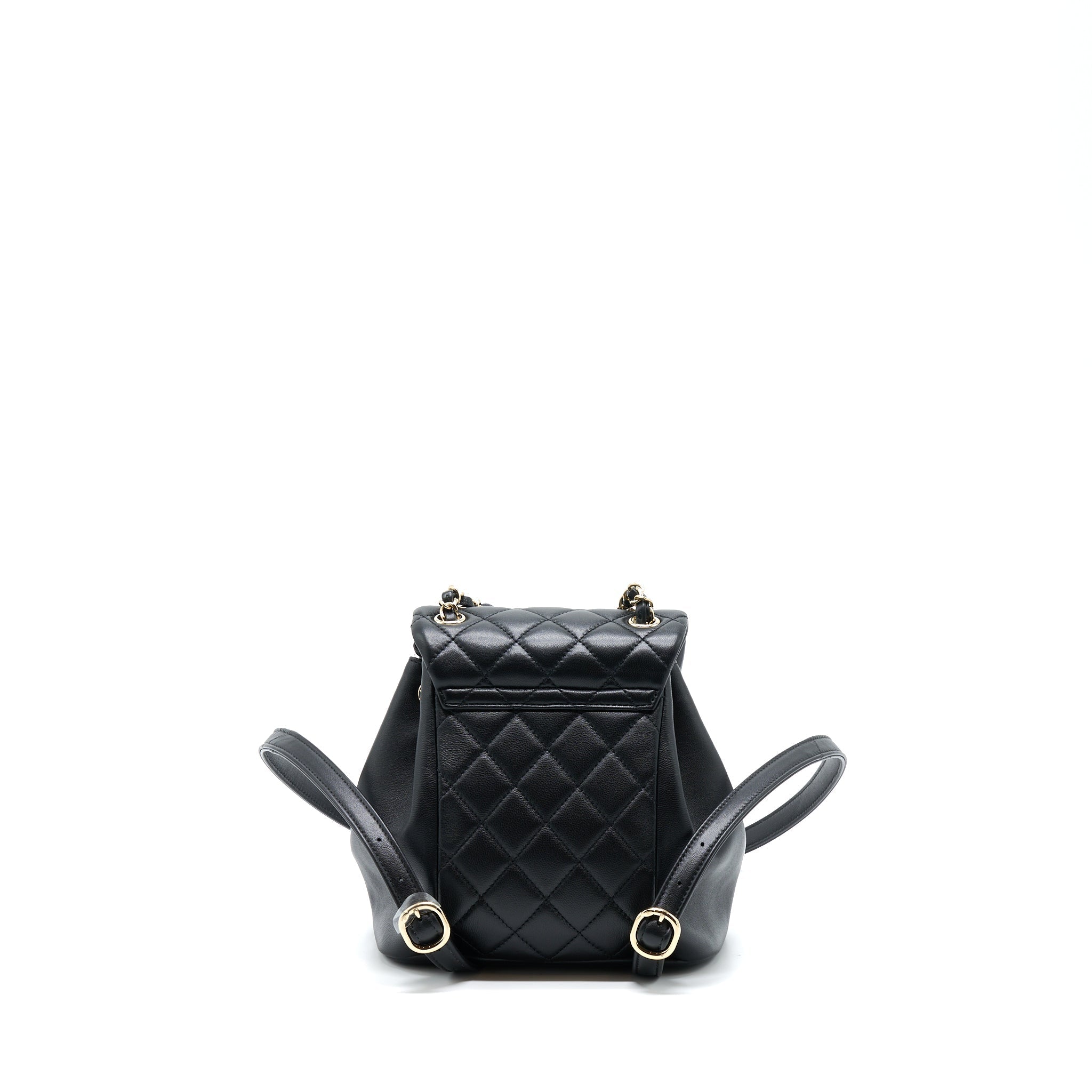 CHANEL DUMA MINI BACKPACK BLACK LGHW (MICROCHIP)