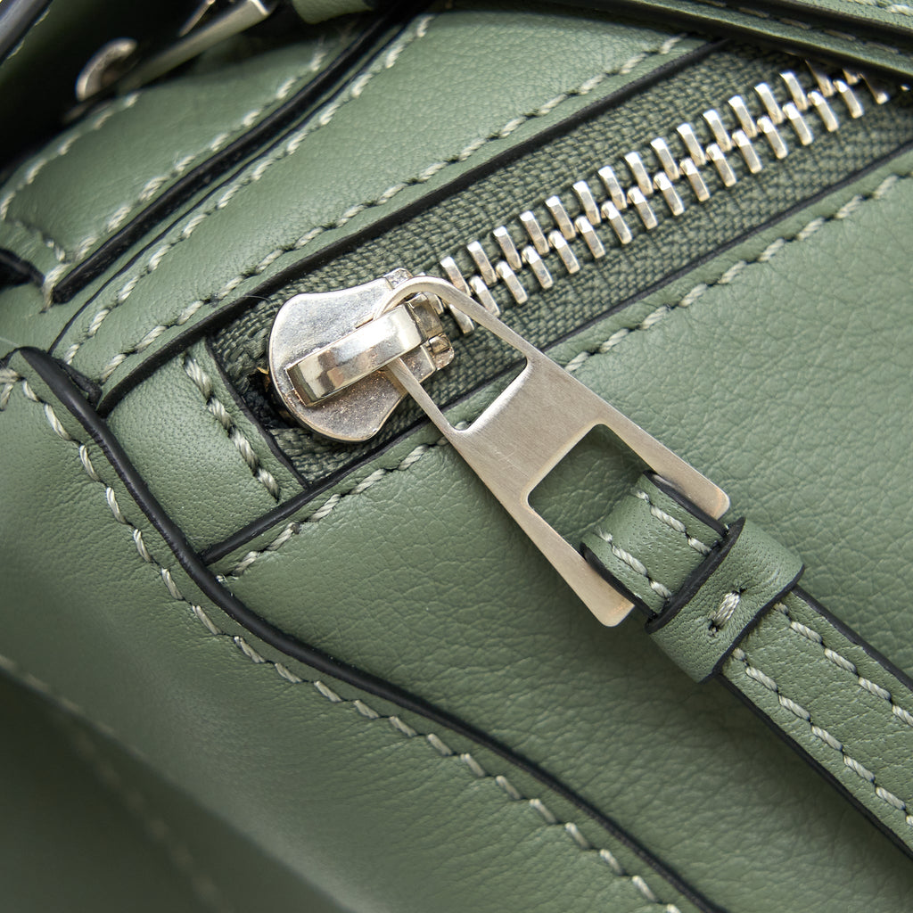 LOEWE MINI PUZZLE BUMBAG CALFSKIN DARK SAGE SHW