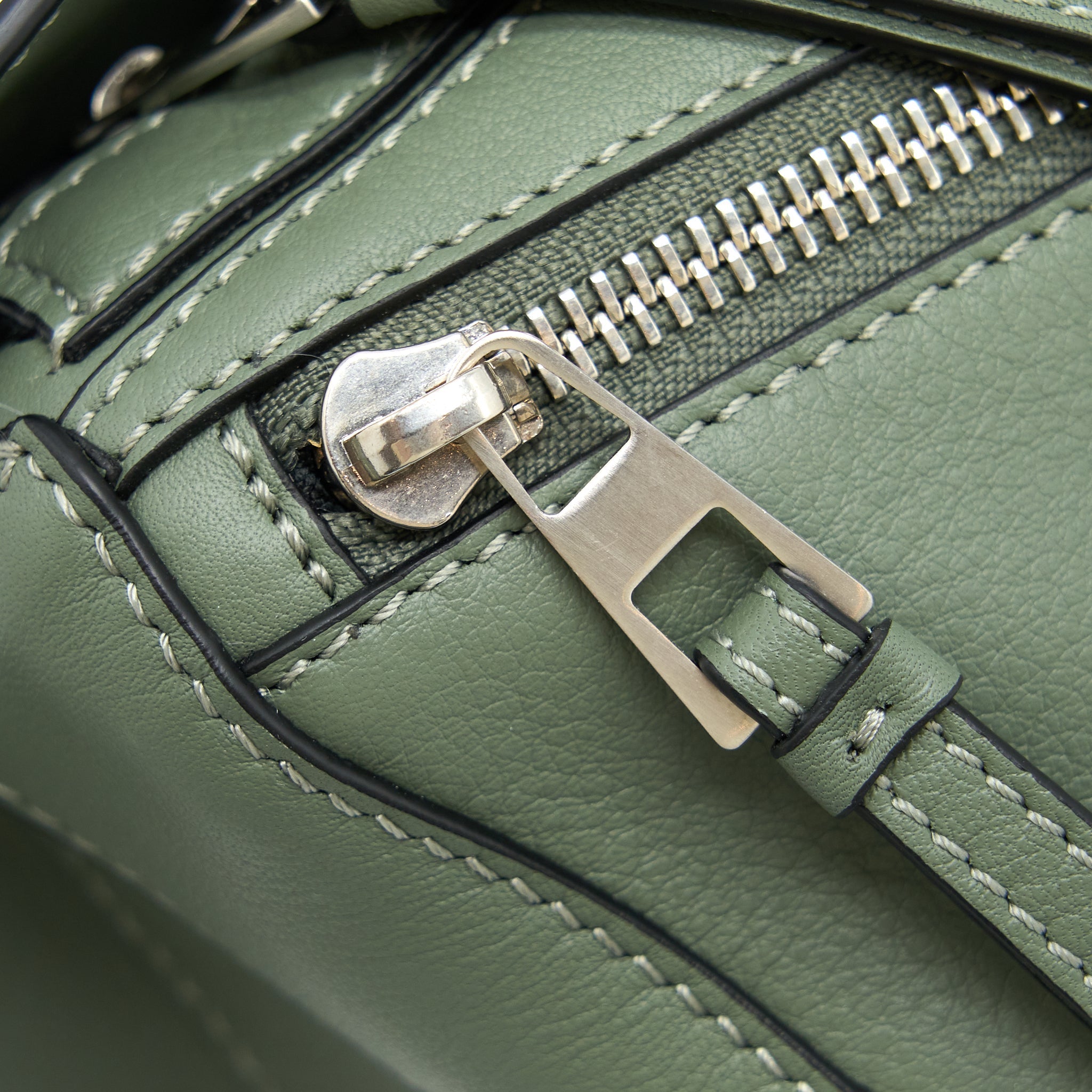 LOEWE MINI PUZZLE BUMBAG CALFSKIN DARK SAGE SHW