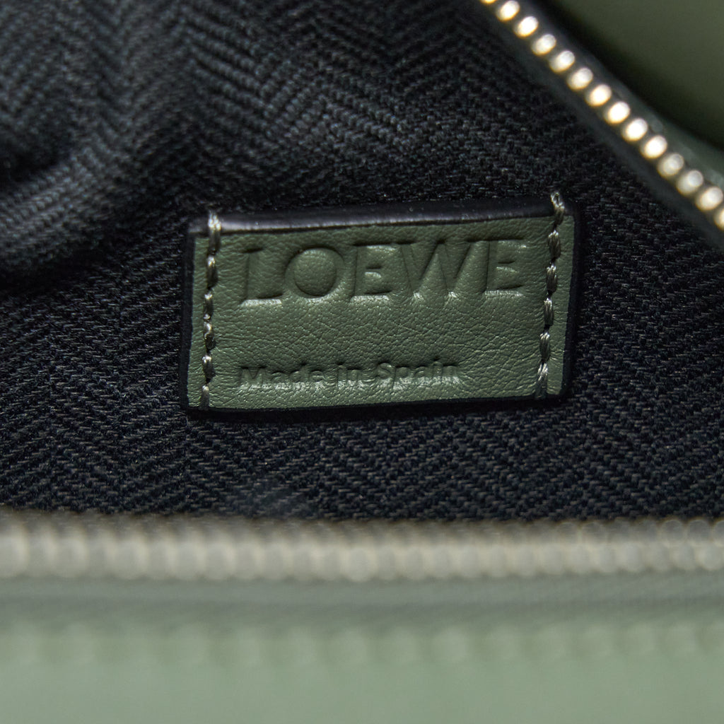 LOEWE MINI PUZZLE BUMBAG CALFSKIN DARK SAGE SHW