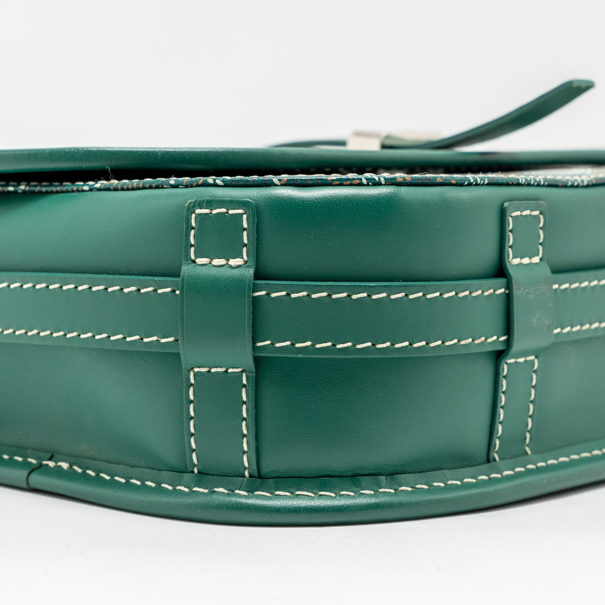 GOYARD BELVEDERE PM MESSENGER BAG GOYARDLINE CANVAS GREEN SHW