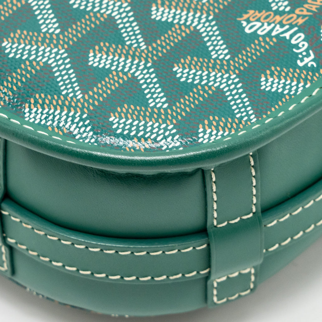 GOYARD BELVEDERE PM MESSENGER BAG GOYARDLINE CANVAS GREEN SHW