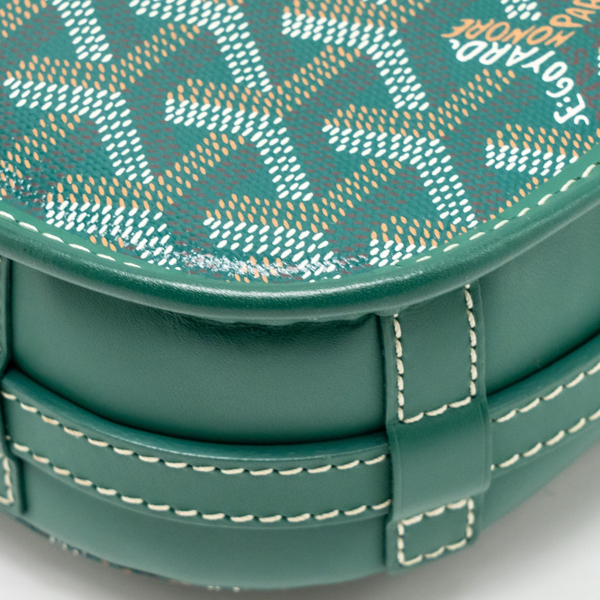 GOYARD BELVEDERE PM MESSENGER BAG GOYARDLINE CANVAS GREEN SHW