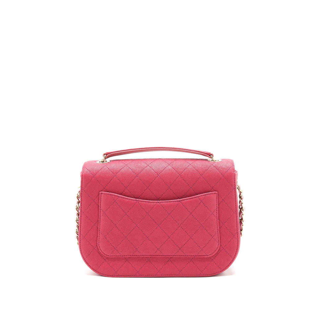 CHANEL MESSENGER CROSSBODY BAG CAVIAR RED GHW