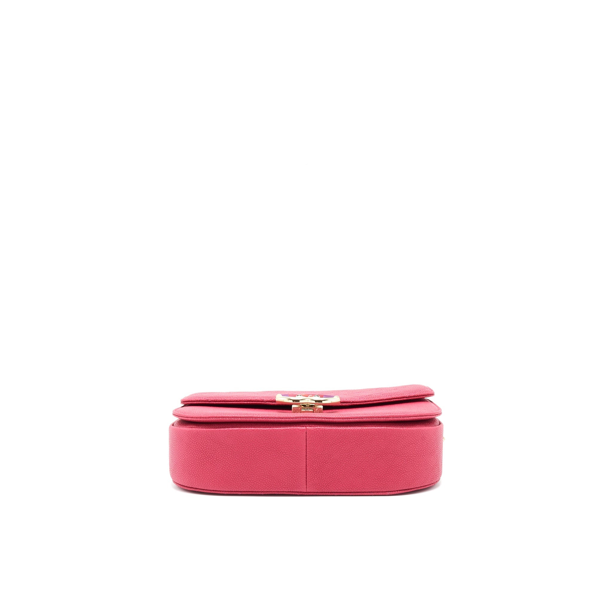 CHANEL MESSENGER CROSSBODY BAG CAVIAR RED GHW