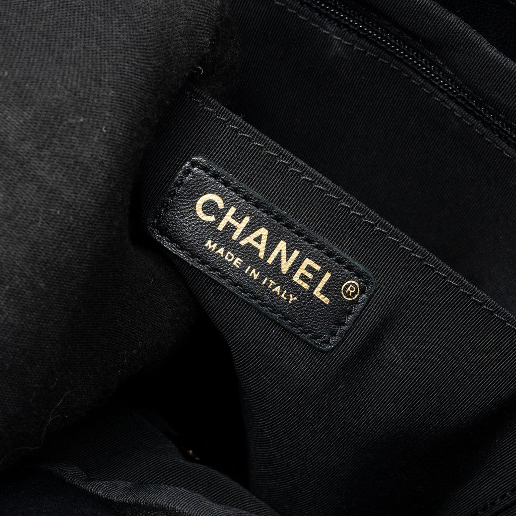 CHANEL QUILTED FLAP BACKPACK LAMBSKIN BLACK GHW