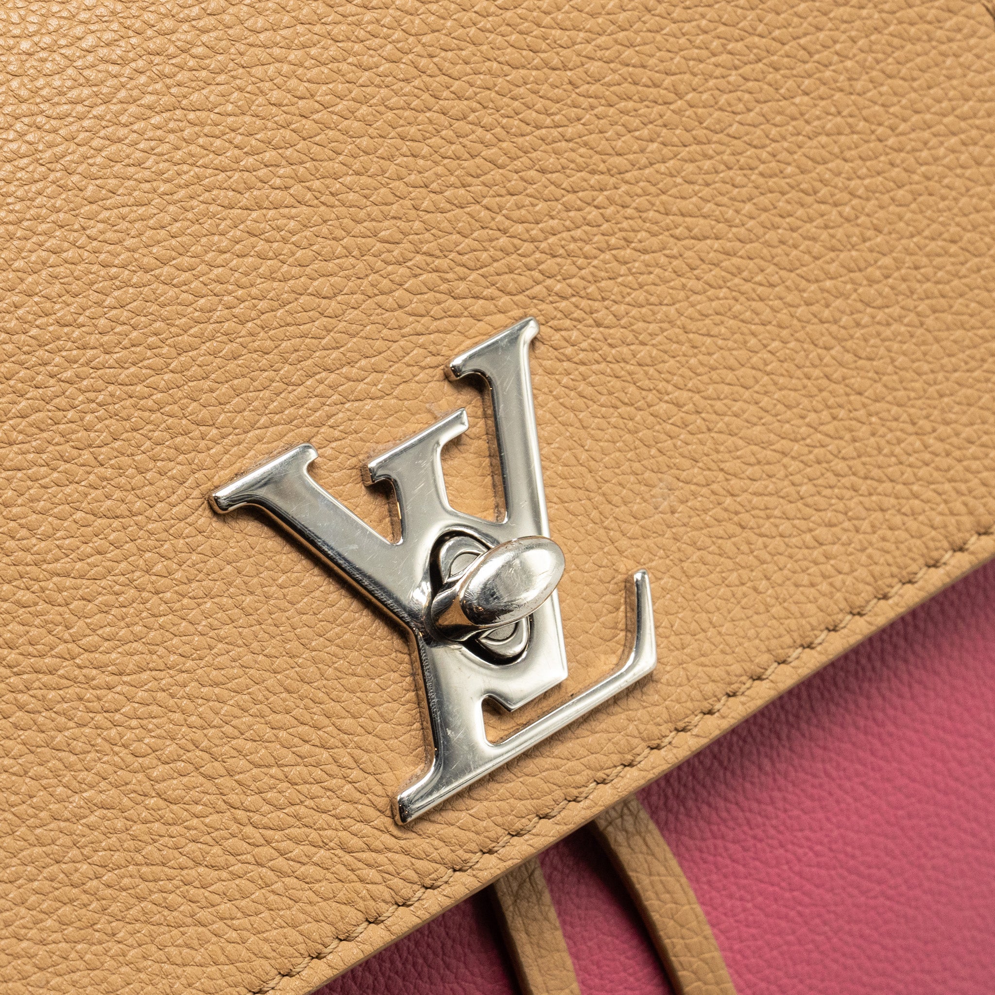 LOUIS VUITTON LOCKME BACKPACK CALFSKIN PINK/BEIGE SHW