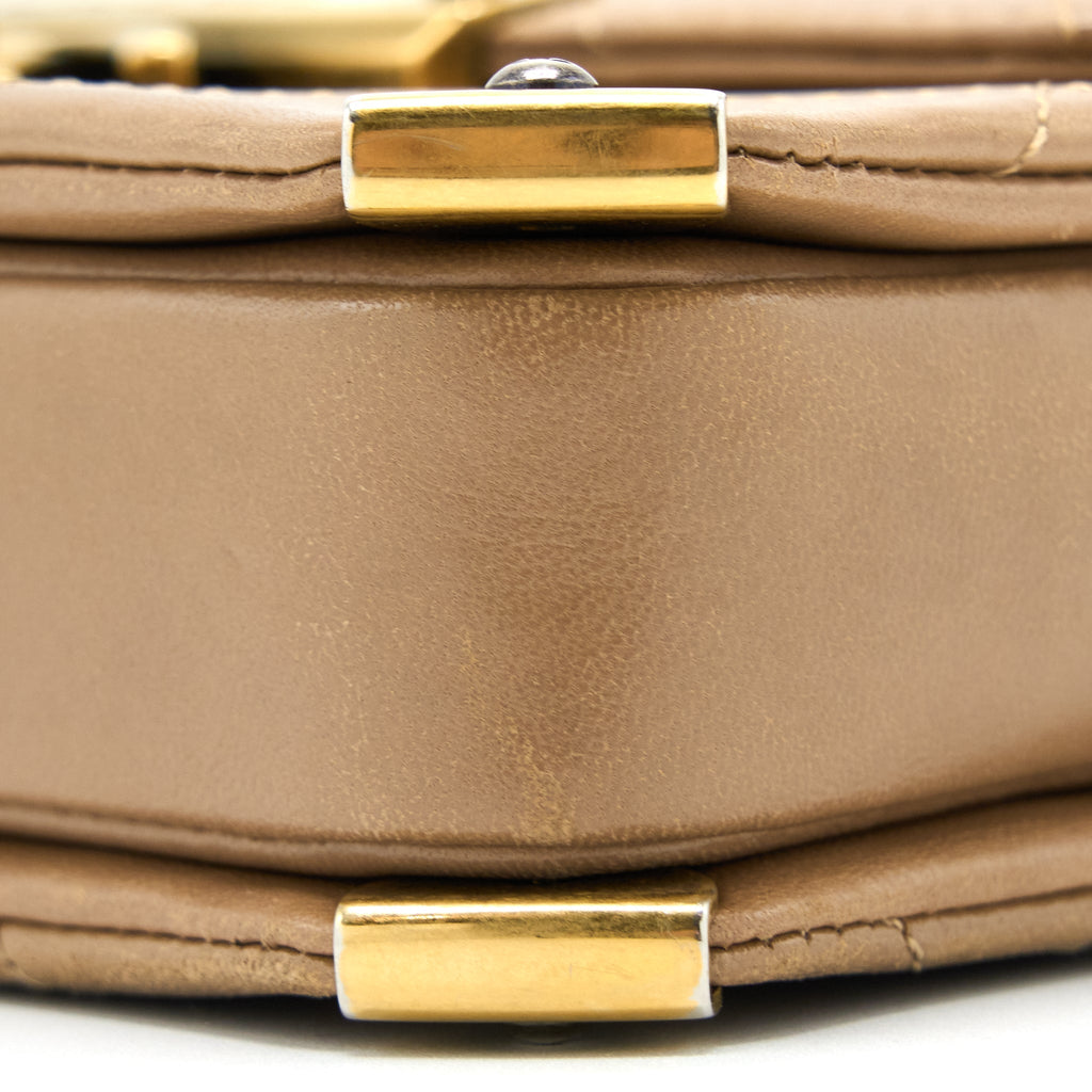CHANEL MESSENGER FLAP BAG LAMBSKIN BEIGE GHW