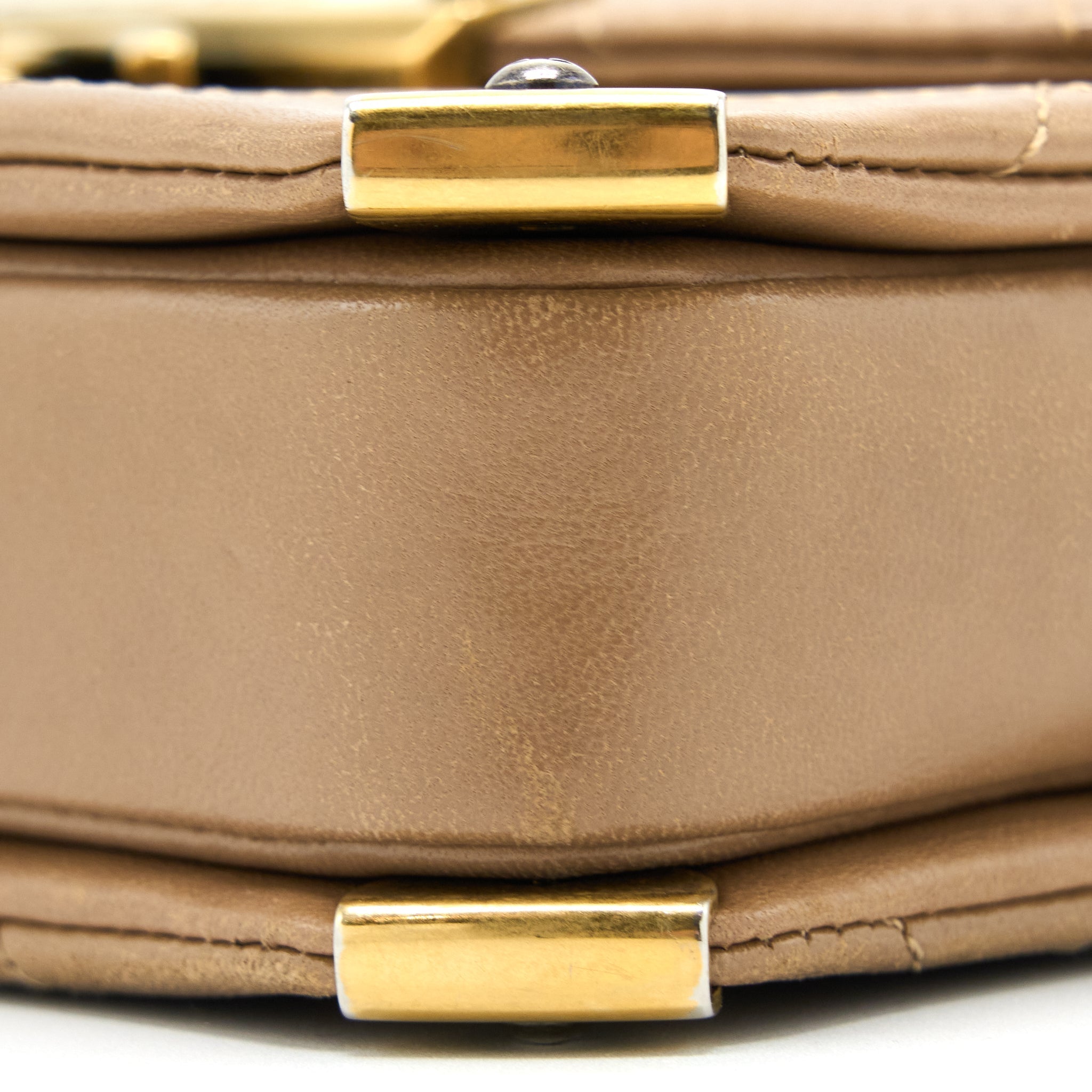 CHANEL MESSENGER FLAP BAG LAMBSKIN BEIGE GHW