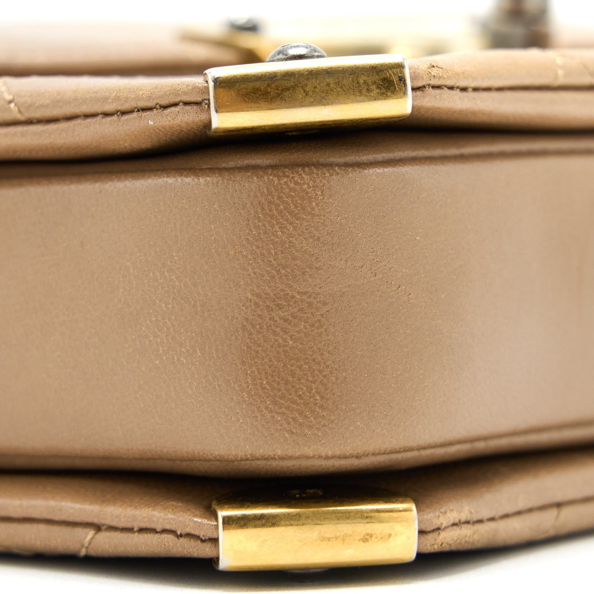 CHANEL MESSENGER FLAP BAG LAMBSKIN BEIGE GHW