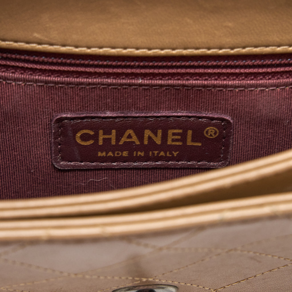 CHANEL MESSENGER FLAP BAG LAMBSKIN BEIGE GHW