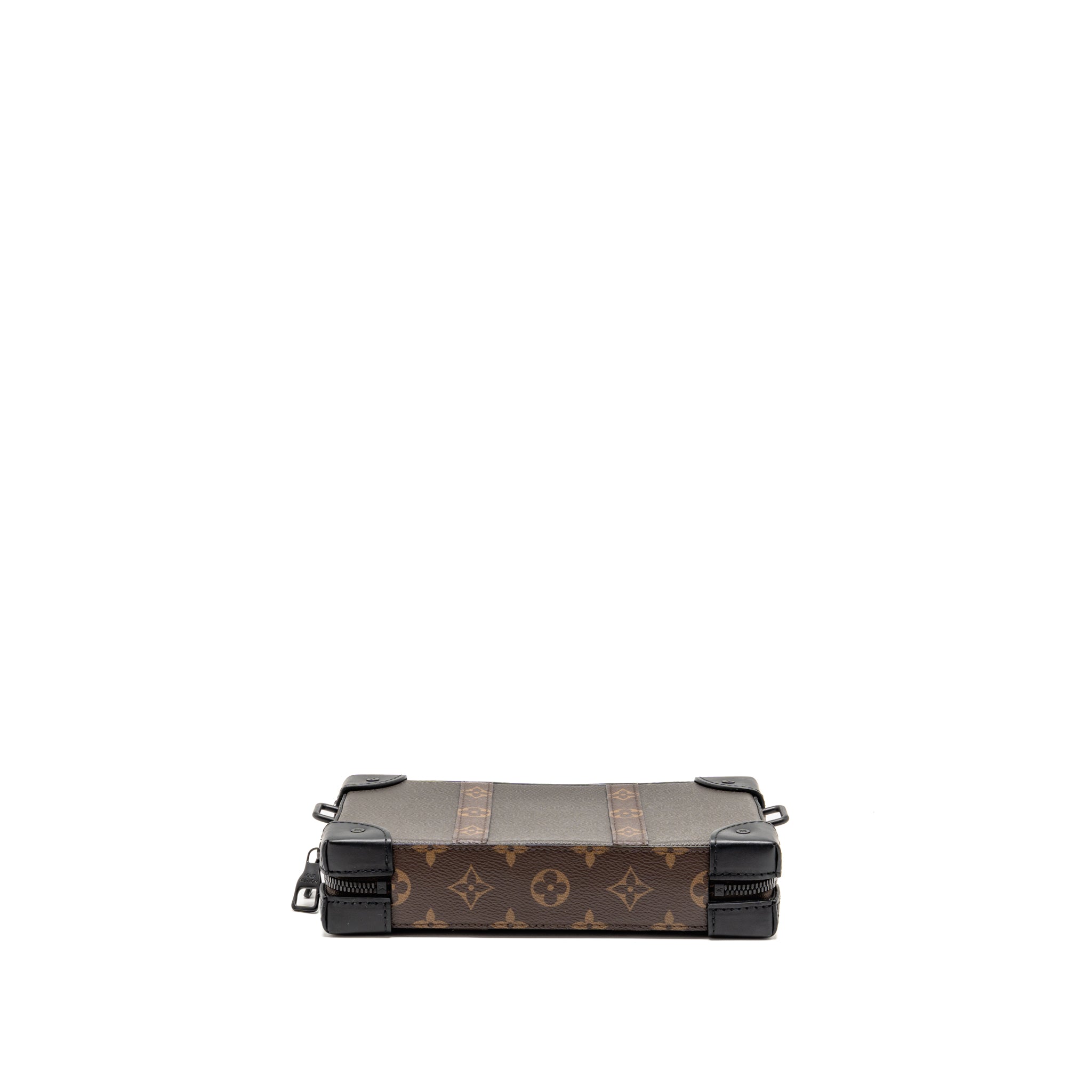 LOUIS VUITTON SOFT TRUNK WALLET TAIGA / MONOGRAM CANVAS KHAKI GREEN BLACK HARDWARE
