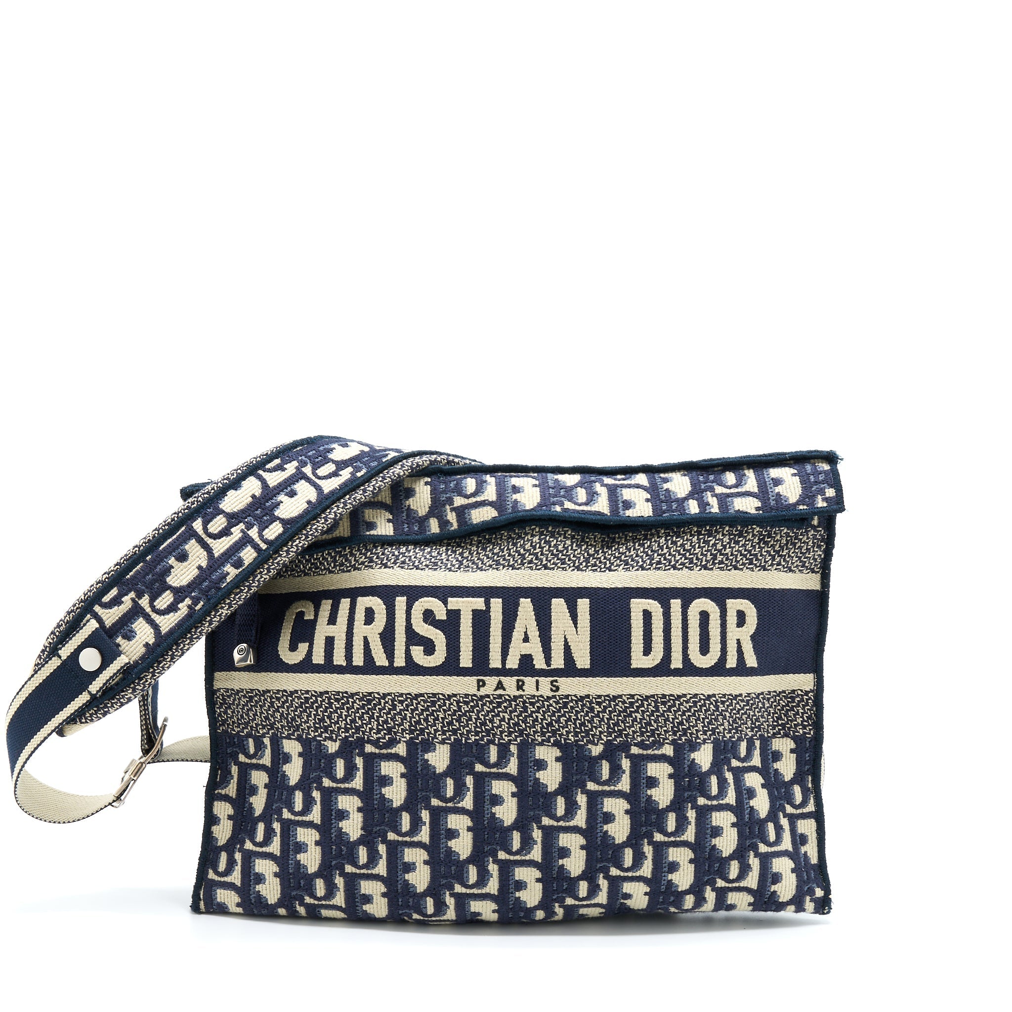 DIOR CROSSBODY MESSENGER BAG BLUE OBLIQUE CANVAS