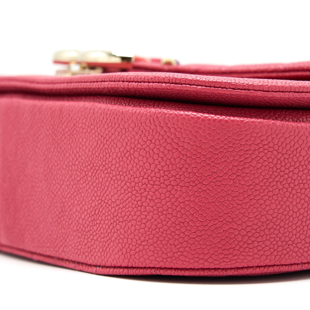 CHANEL MESSENGER CROSSBODY BAG CAVIAR RED GHW