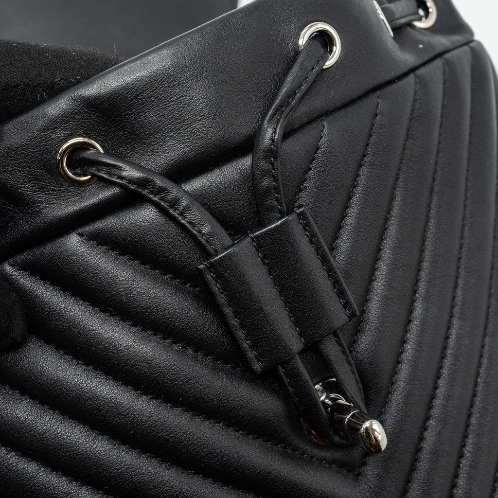 CHANEL SMALL URBAN SPIRIT  BACKPACK CHEVRON CALFSKIN BLACK SHW