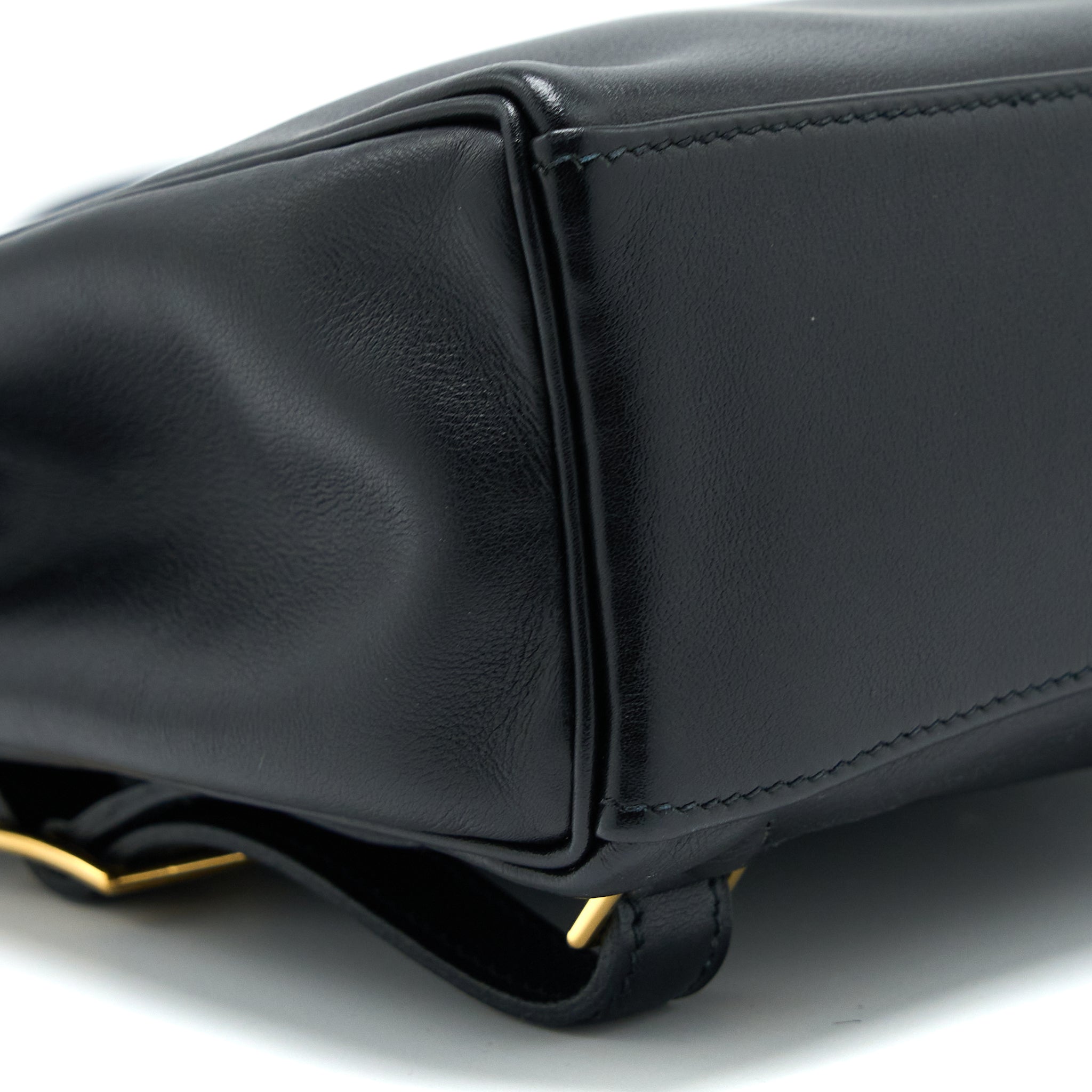 HERMES VINTAGE KELLY ADO BACKPACK 20CM SWIFT BLACK GHW