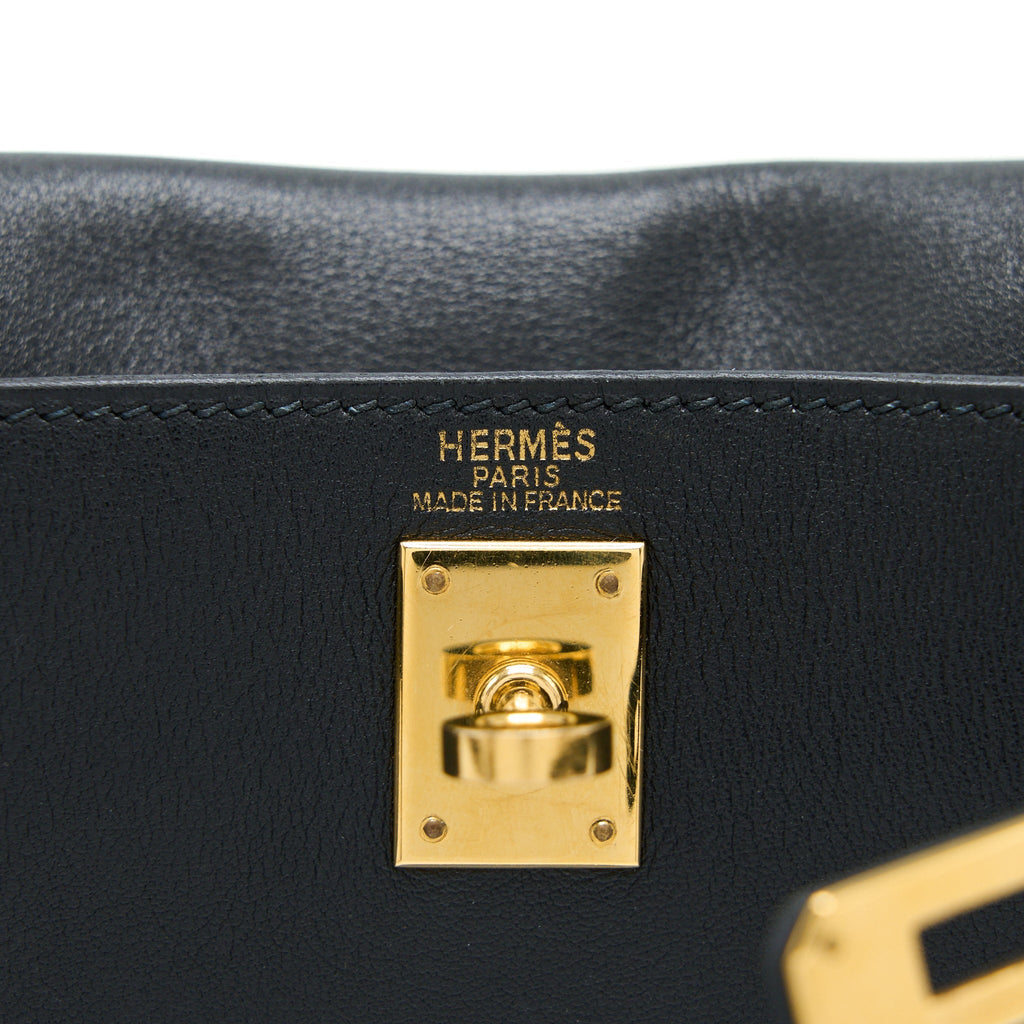 HERMES VINTAGE KELLY ADO BACKPACK 20CM SWIFT BLACK GHW
