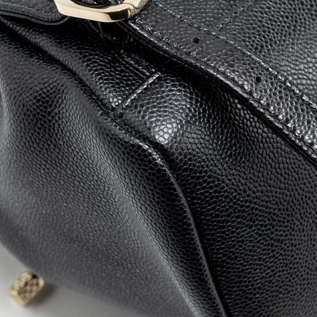 CHANEL AFFINITY BACKPACK CAVIAR BLACK LGHW (MICROCHIP)