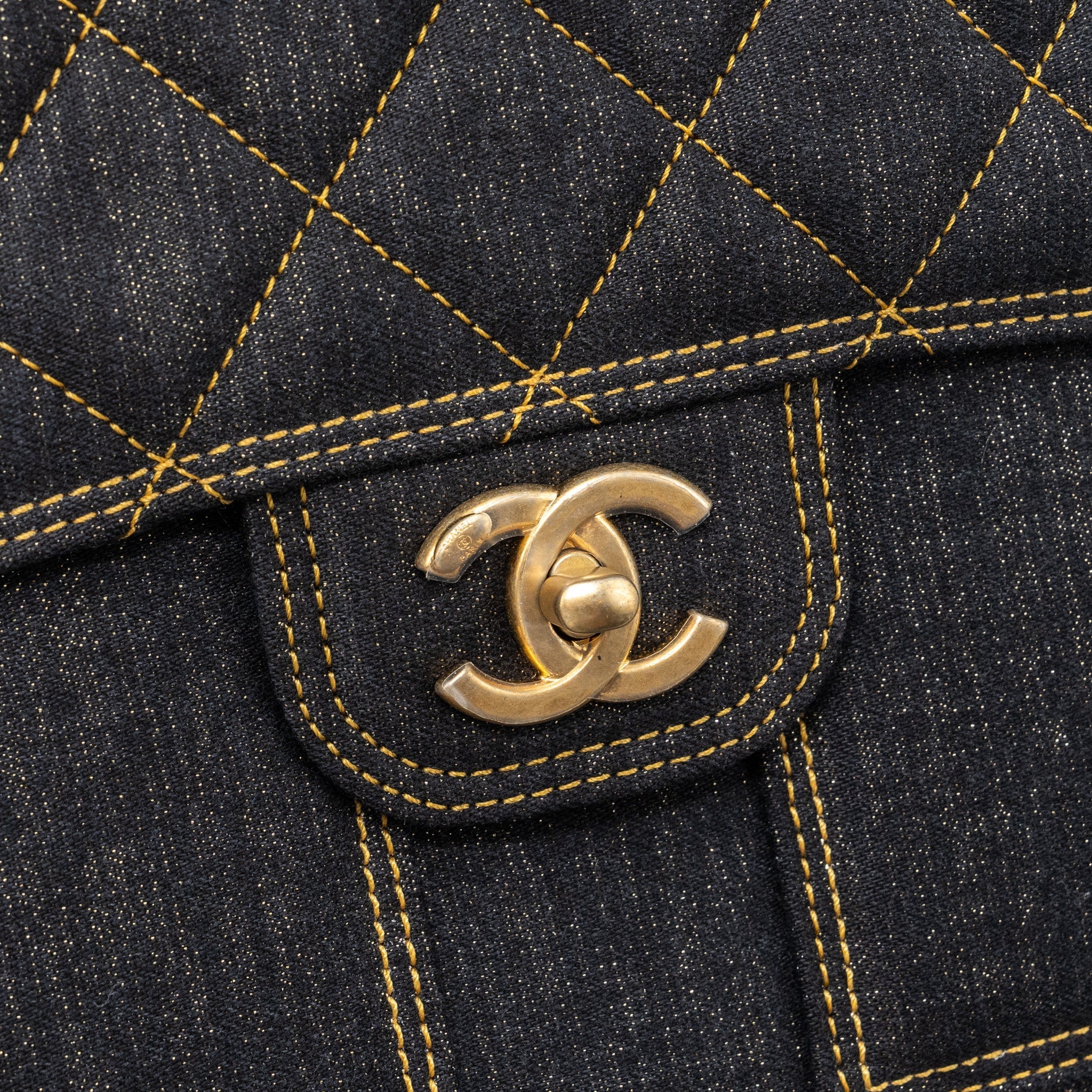 CHANEL 23S FLAP BACKPACK DENIM DARK BLUE BRUSHED GHW (MICROCHIP)