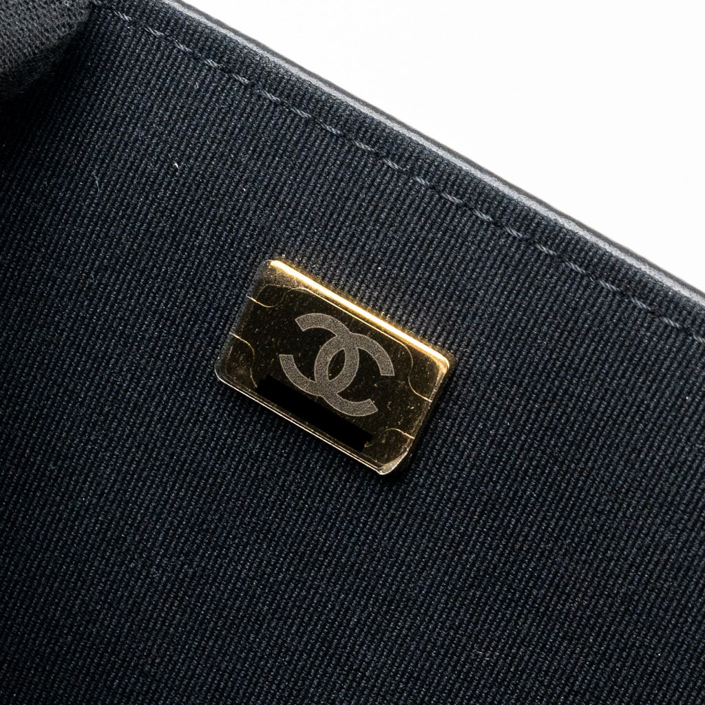 CHANEL 23S FLAP BACKPACK CALFSKIN BLACK BRUSHED GHW (MICROCHIP)