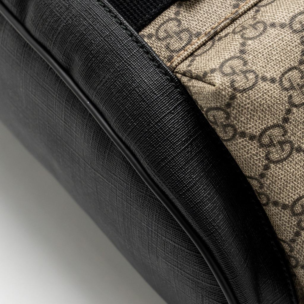 GUCCI SOFT DOUBLE BUCKLE BACKPACK GG SUPREME CANVAS SHW