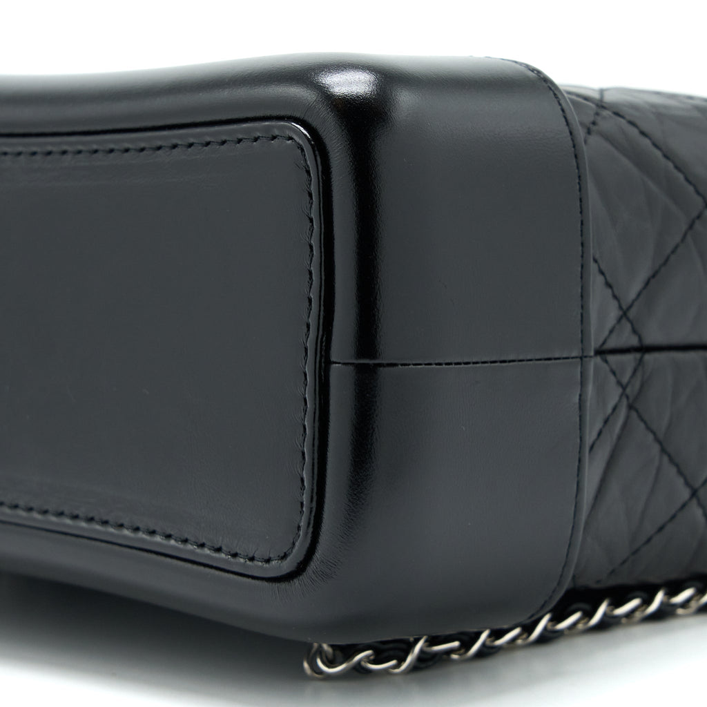 CHANEL SMALL GABRIELLE BACKPACK CALFSKIN BLACK MULTICOLOUR HARDWARE (MICROCHIP)