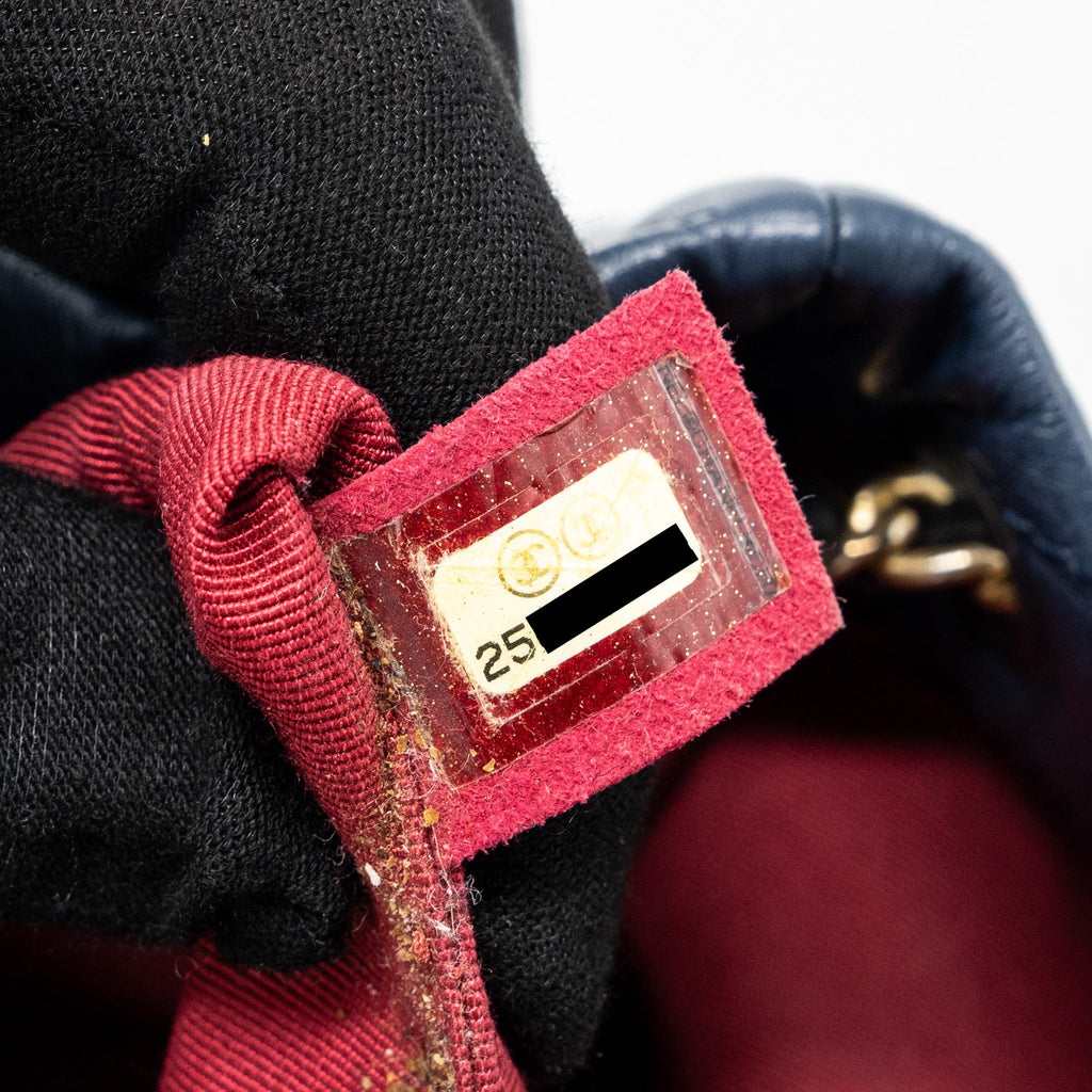 CHANEL SMALL GABRIELLE BACKPACK AGED CALFSKIN NAVY BLUE/ BLACK RUTHENIUM HARDWARE