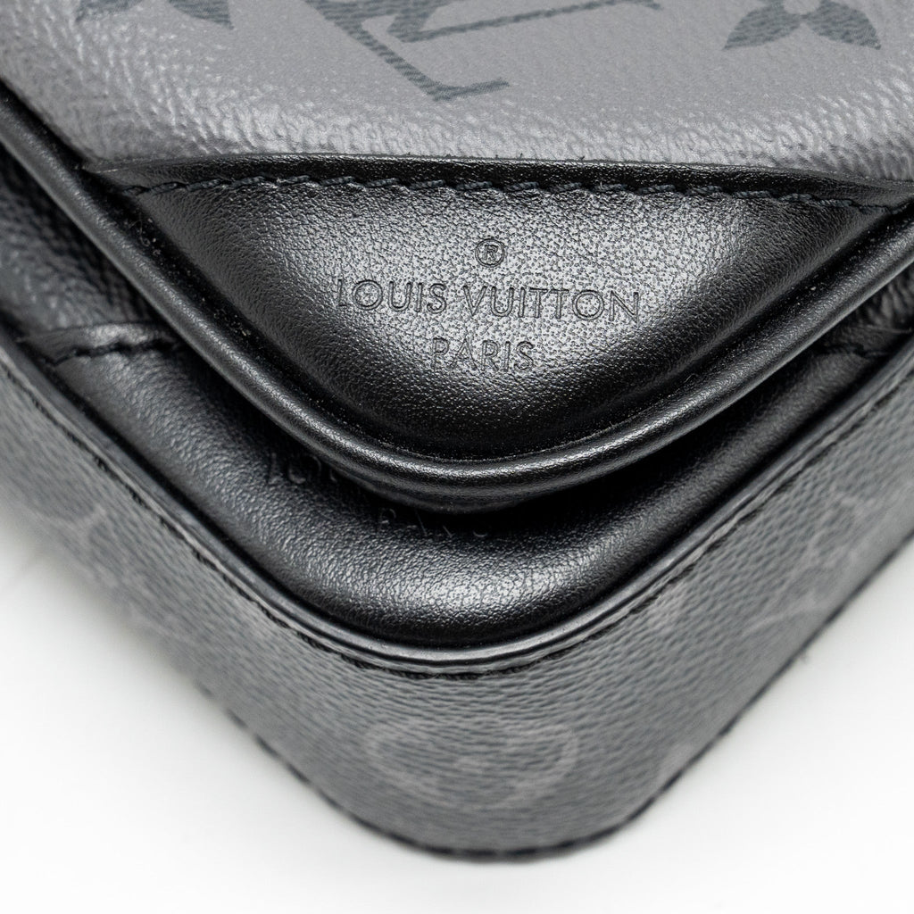 LOUIS VUITTON TRIO MESSANGER MONOGRAM ECLIPSE CANVAS BLACK/GREY WITH BLACK HARDWARE