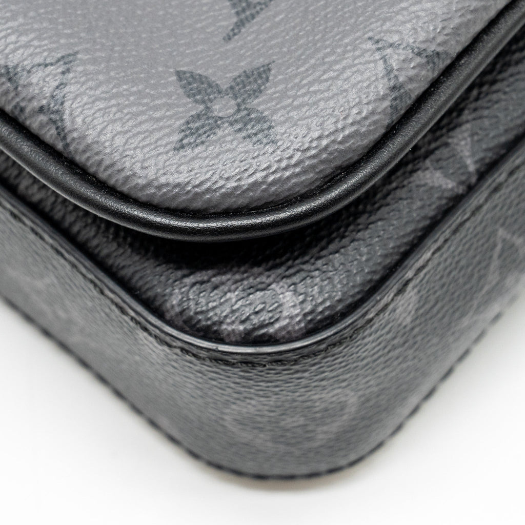 LOUIS VUITTON TRIO MESSANGER MONOGRAM ECLIPSE CANVAS BLACK/GREY WITH BLACK HARDWARE