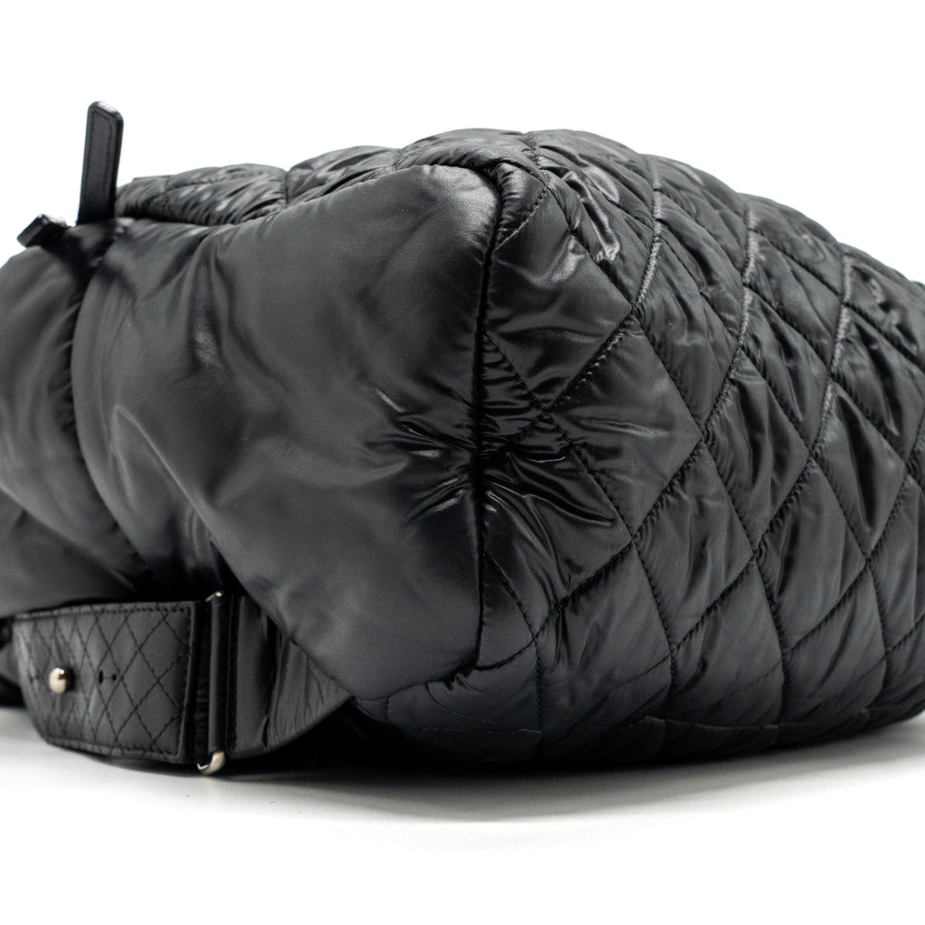 CHANEL COCO COCOON BACKPACK QUILTED NYLON/LEATHER BLACK GHW