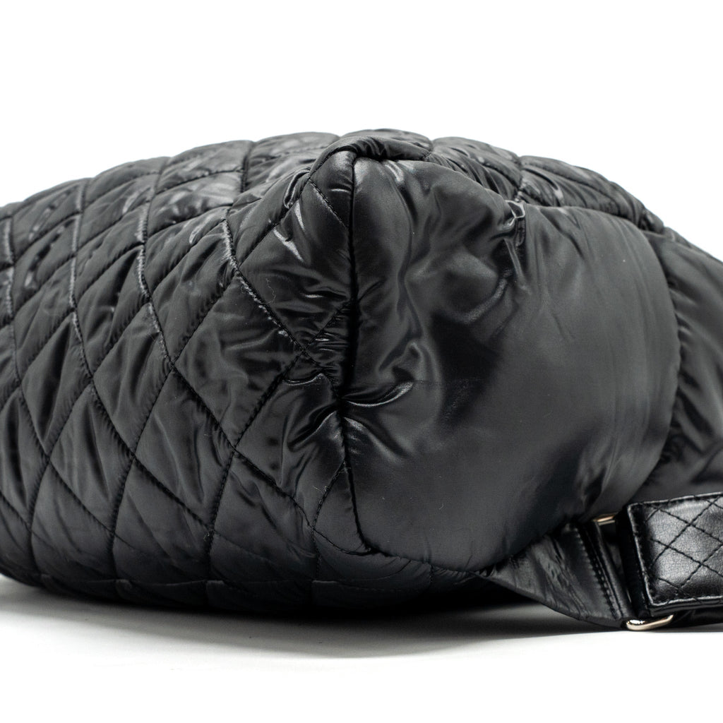 CHANEL COCO COCOON BACKPACK QUILTED NYLON/LEATHER BLACK GHW