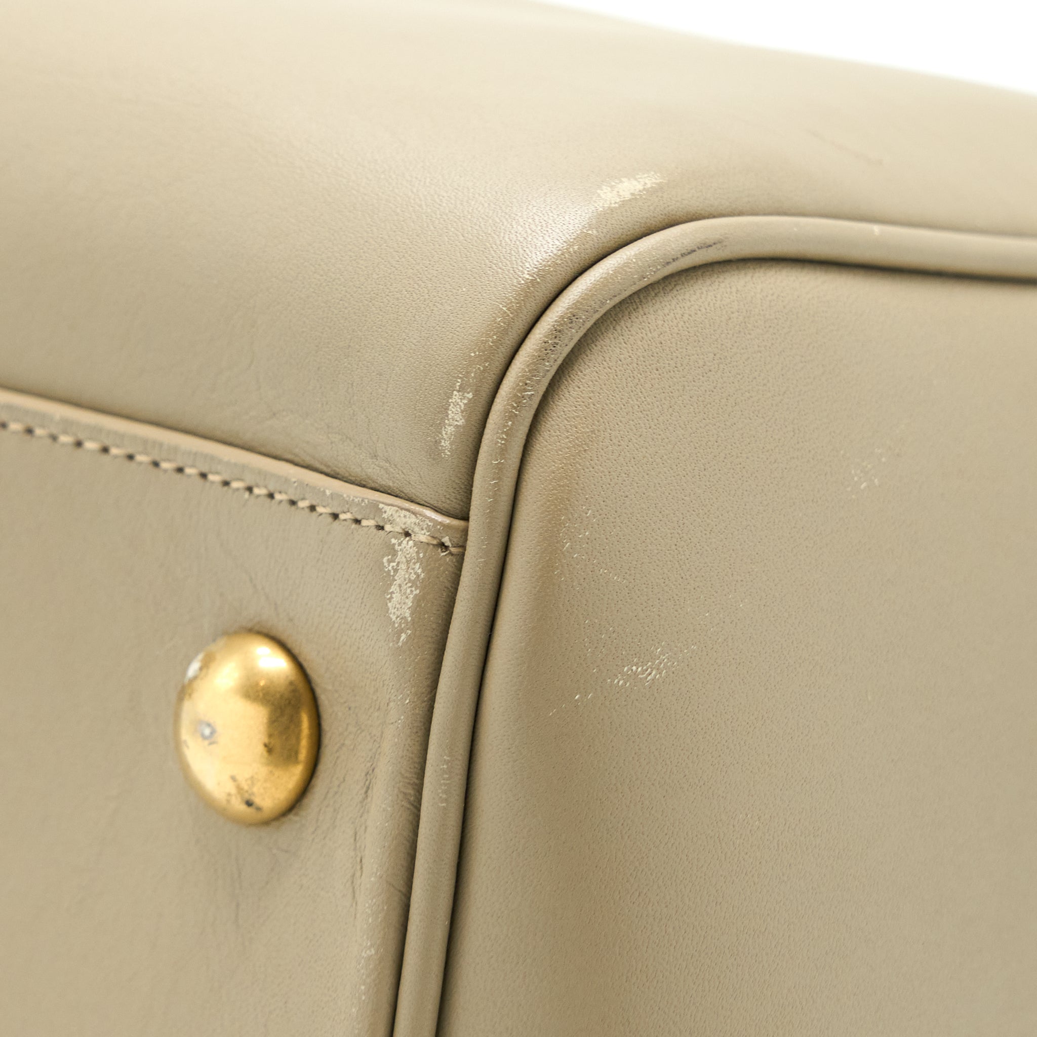 SAINT LAURENT DUFFLE BAG CALFSKIN LIGHT GREY GHW