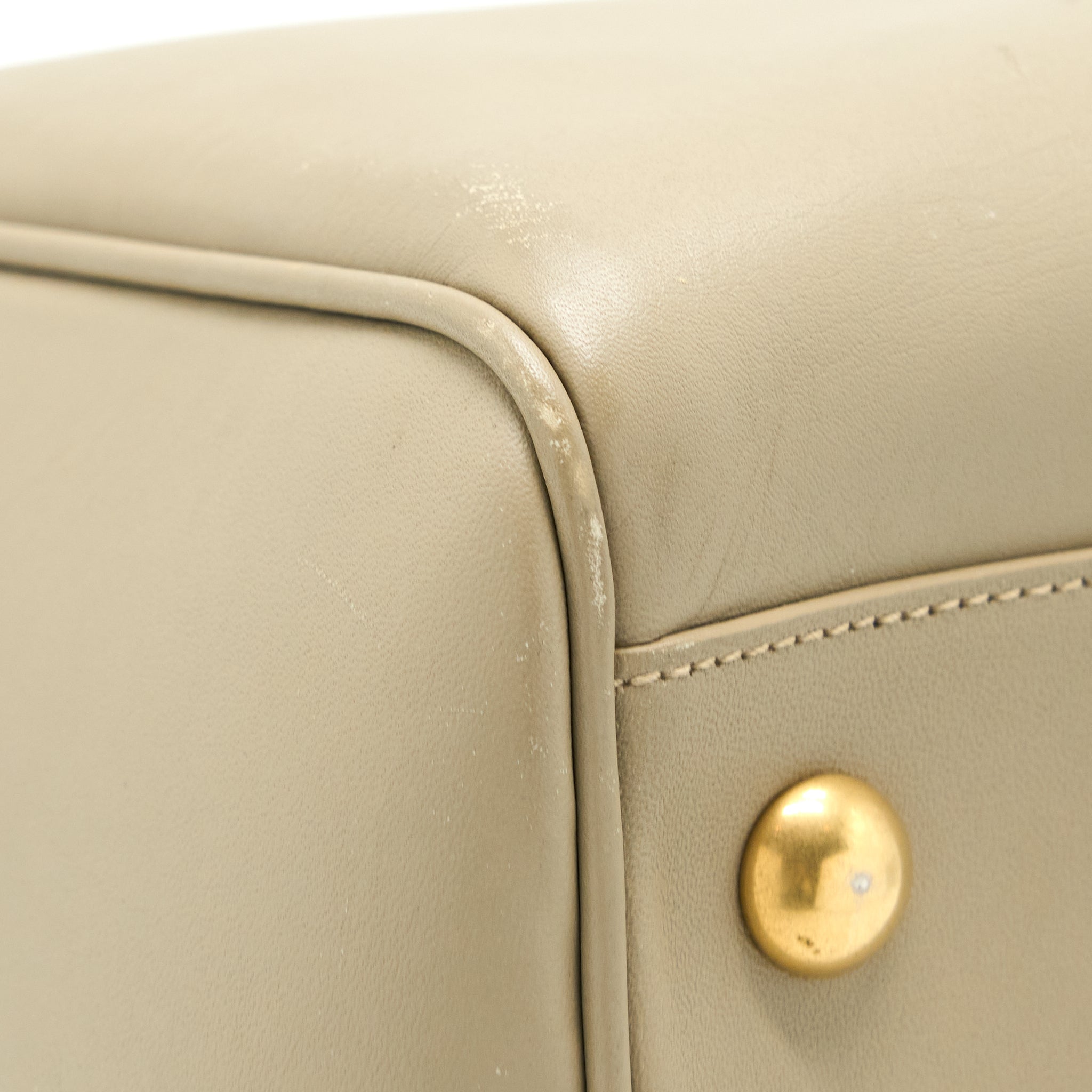 SAINT LAURENT DUFFLE BAG CALFSKIN LIGHT GREY GHW