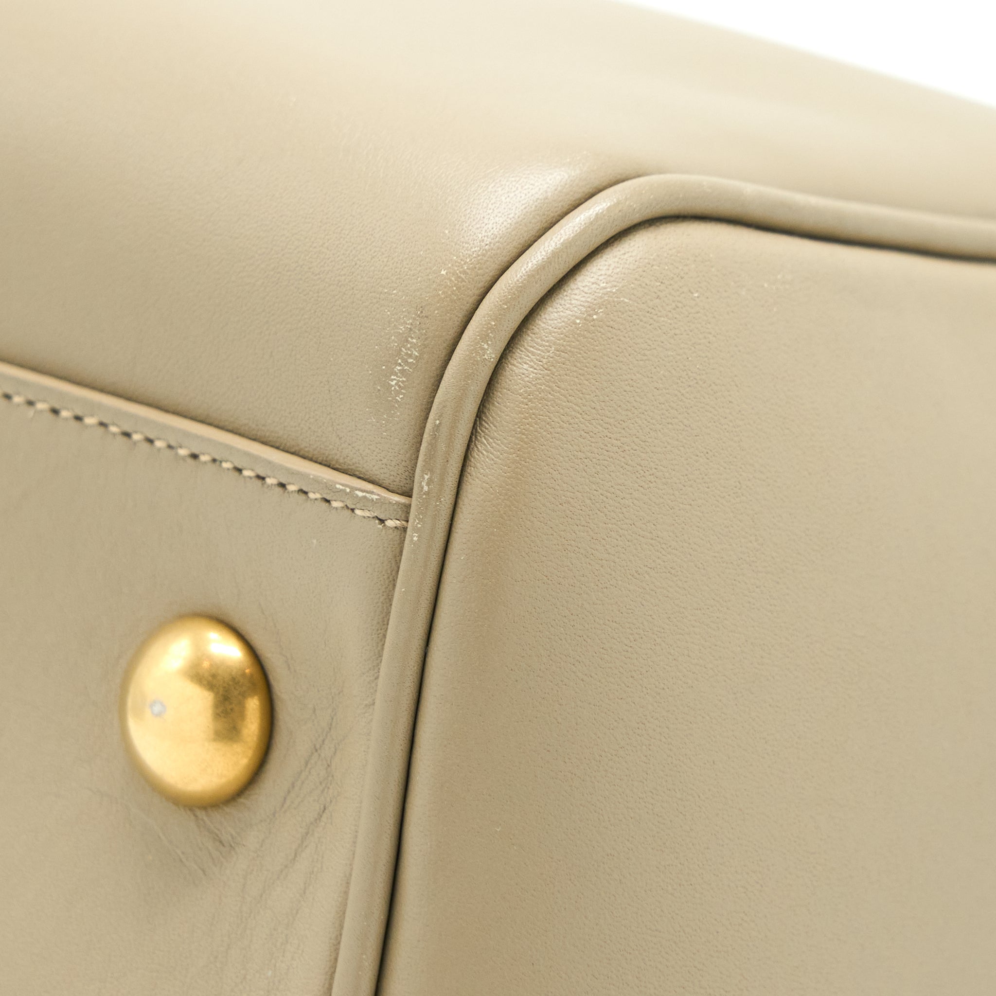 SAINT LAURENT DUFFLE BAG CALFSKIN LIGHT GREY GHW
